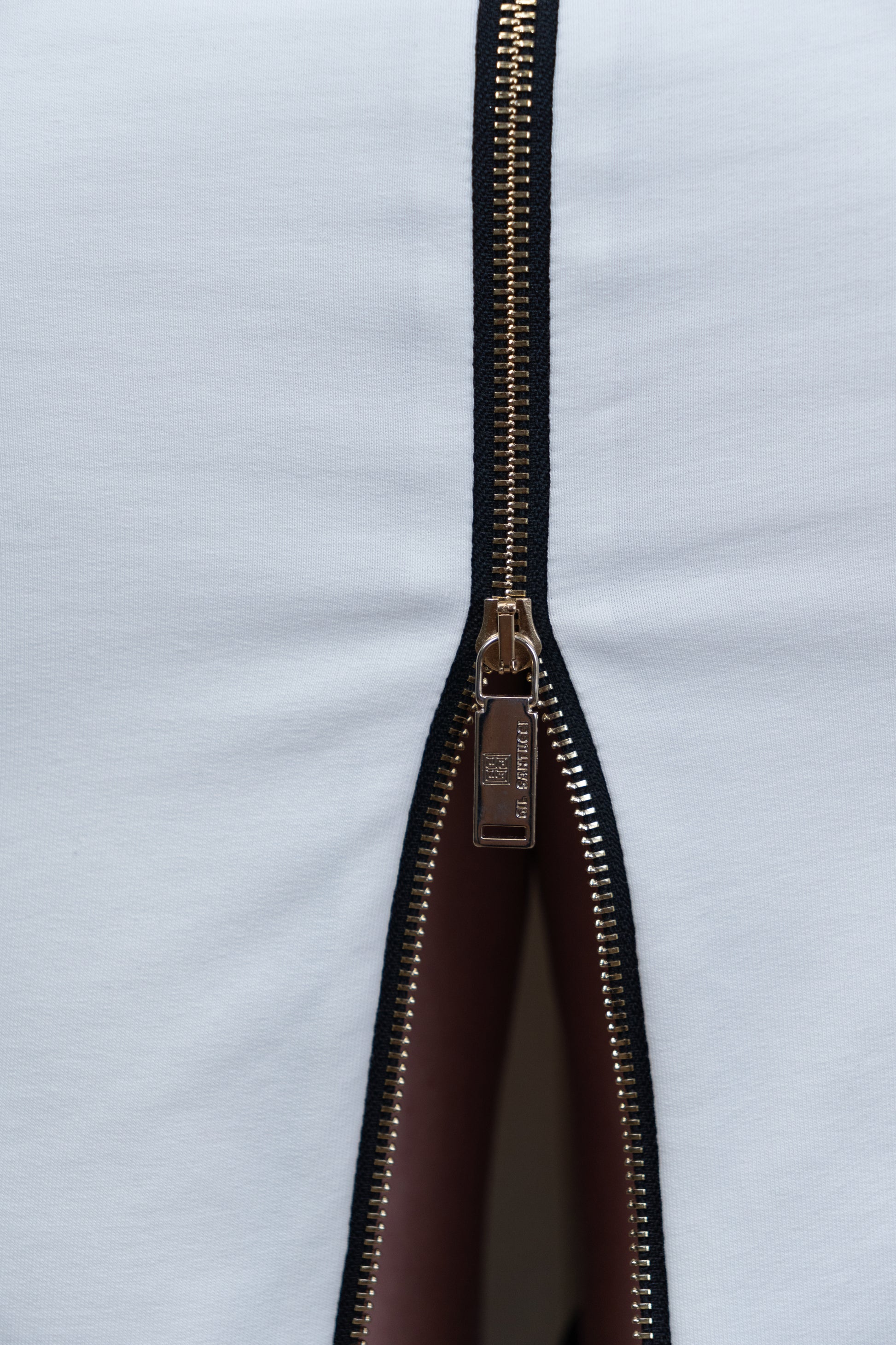 White Contrast Pencil Skirt