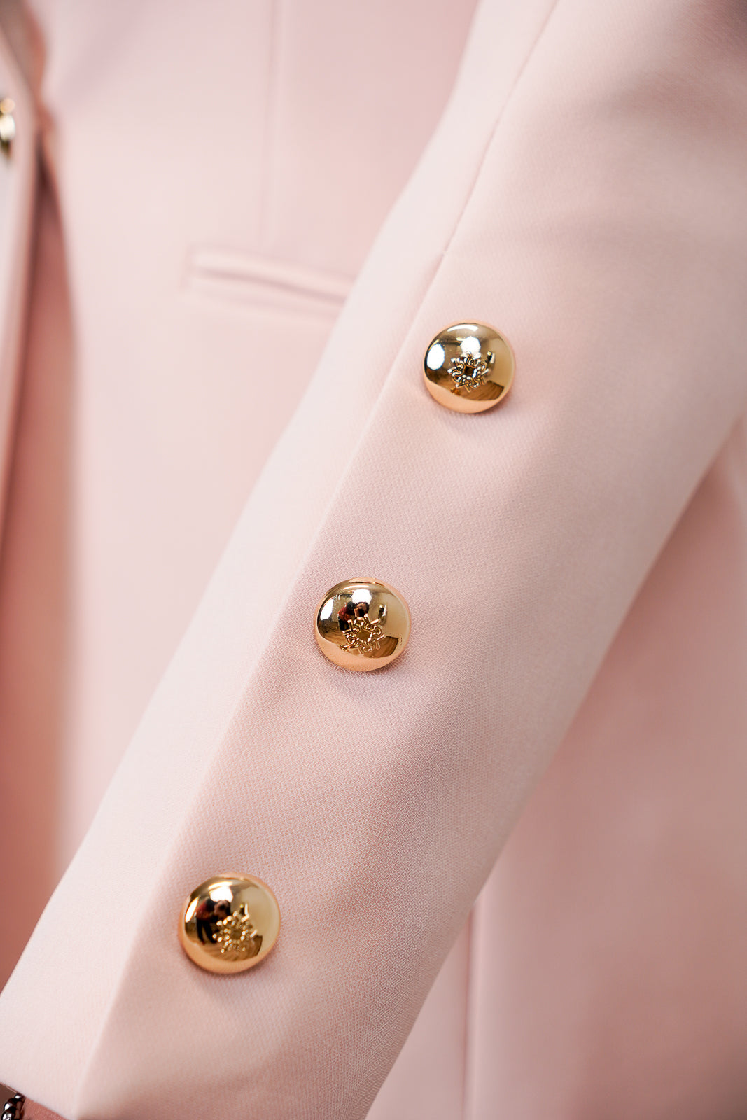 Blush Collarless Blazer
