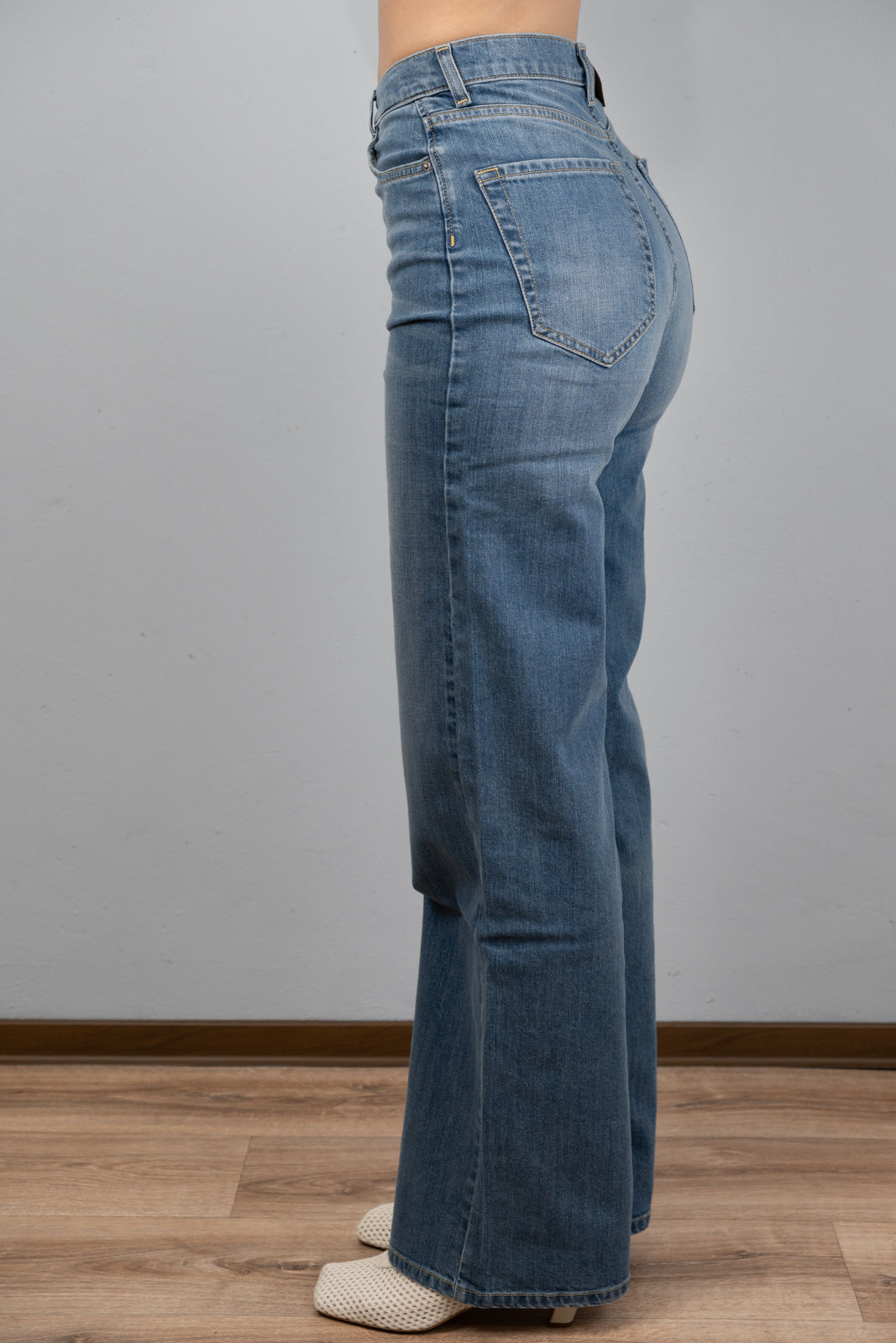 Light Blue High-Waisted Wide Leg Jeans