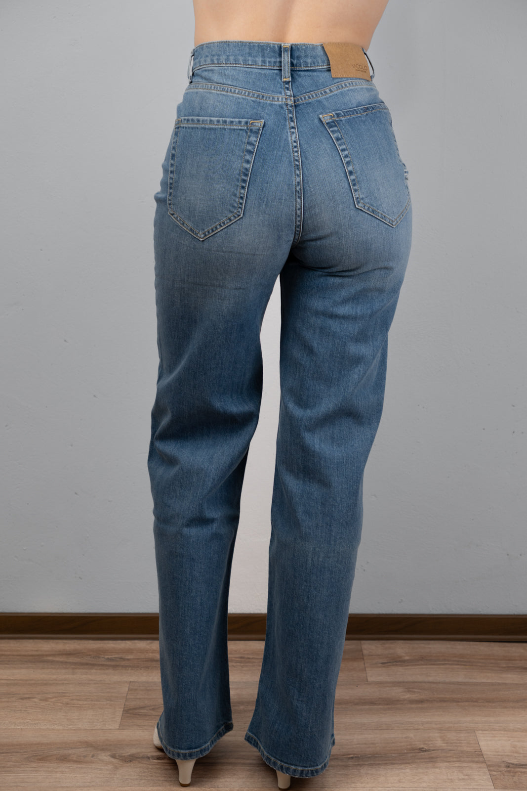 Light Blue High-Waisted Wide Leg Jeans