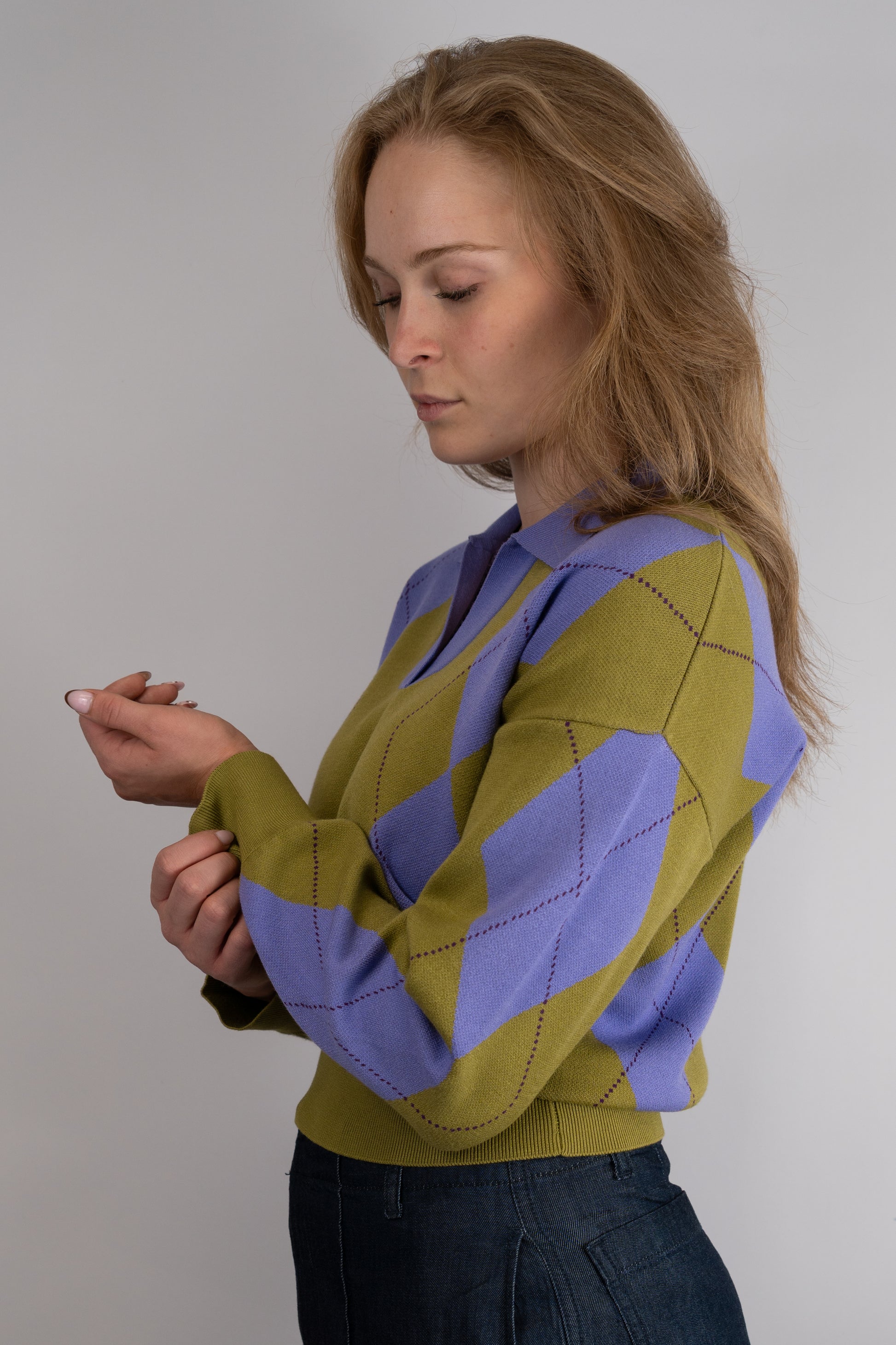 Cropped Polo Sweater