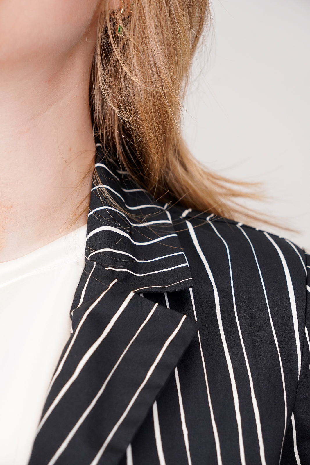 Black and White Pinstripe Set