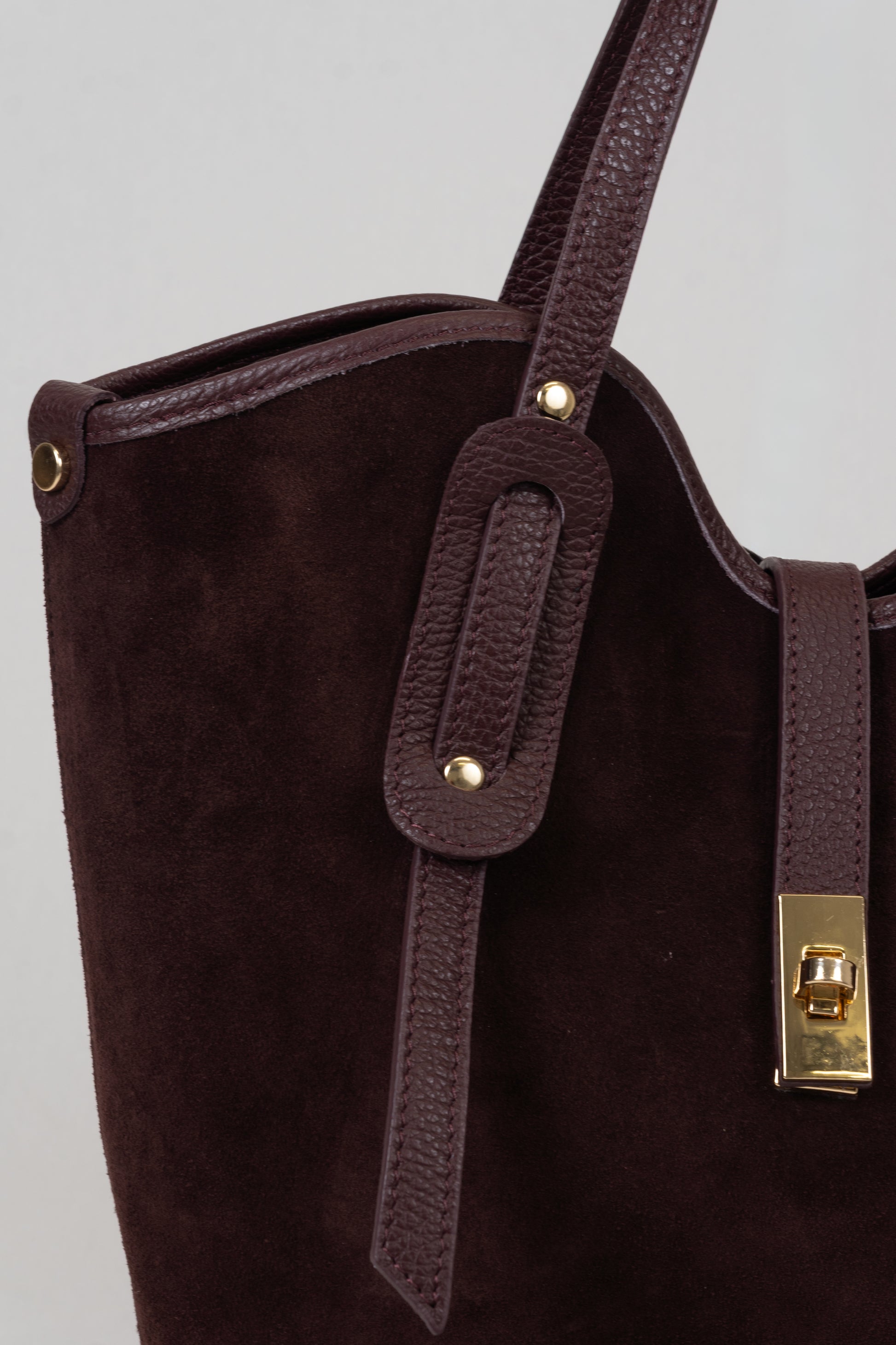 Suede Leather Tote Bag