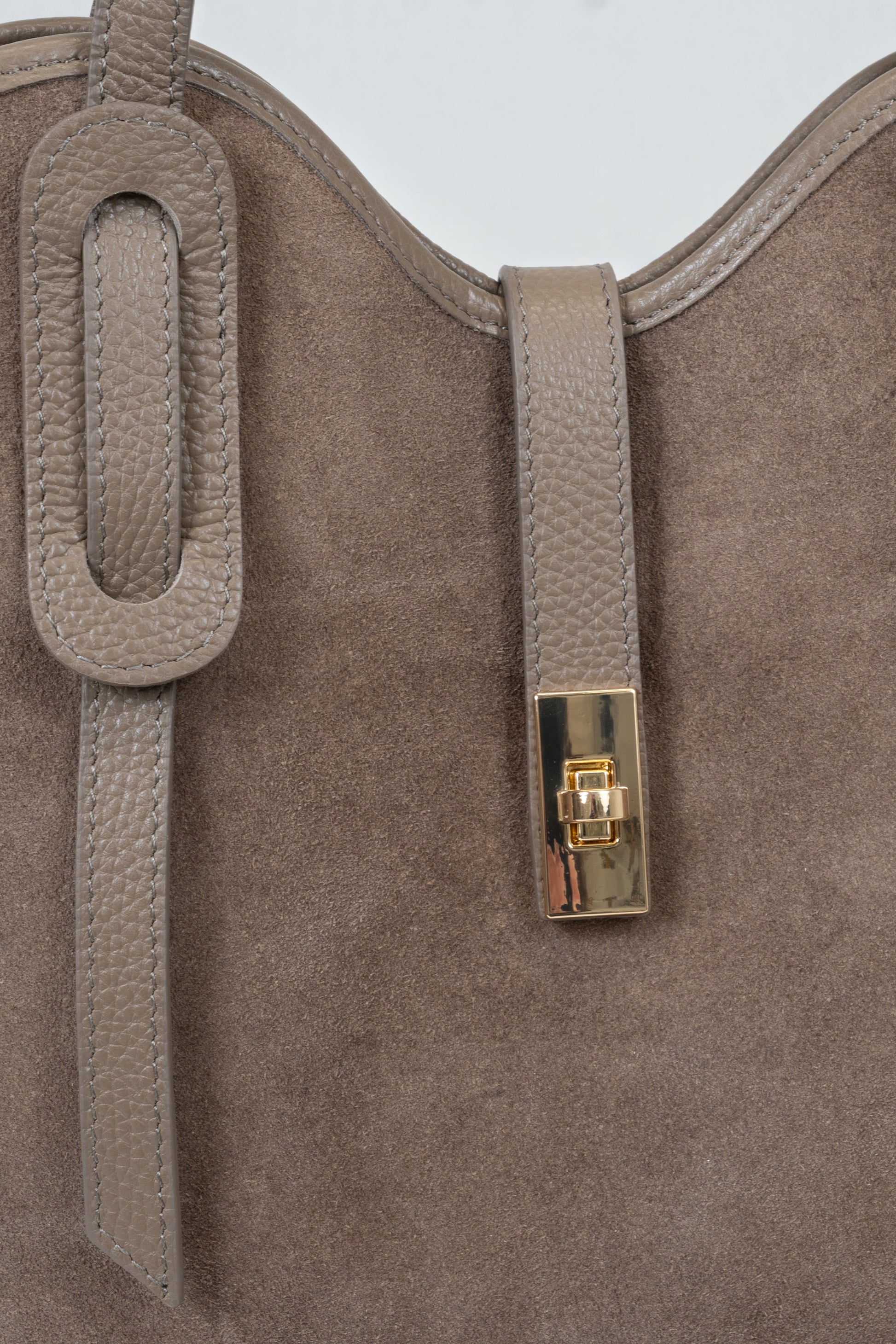 Suede Leather Tote Bag