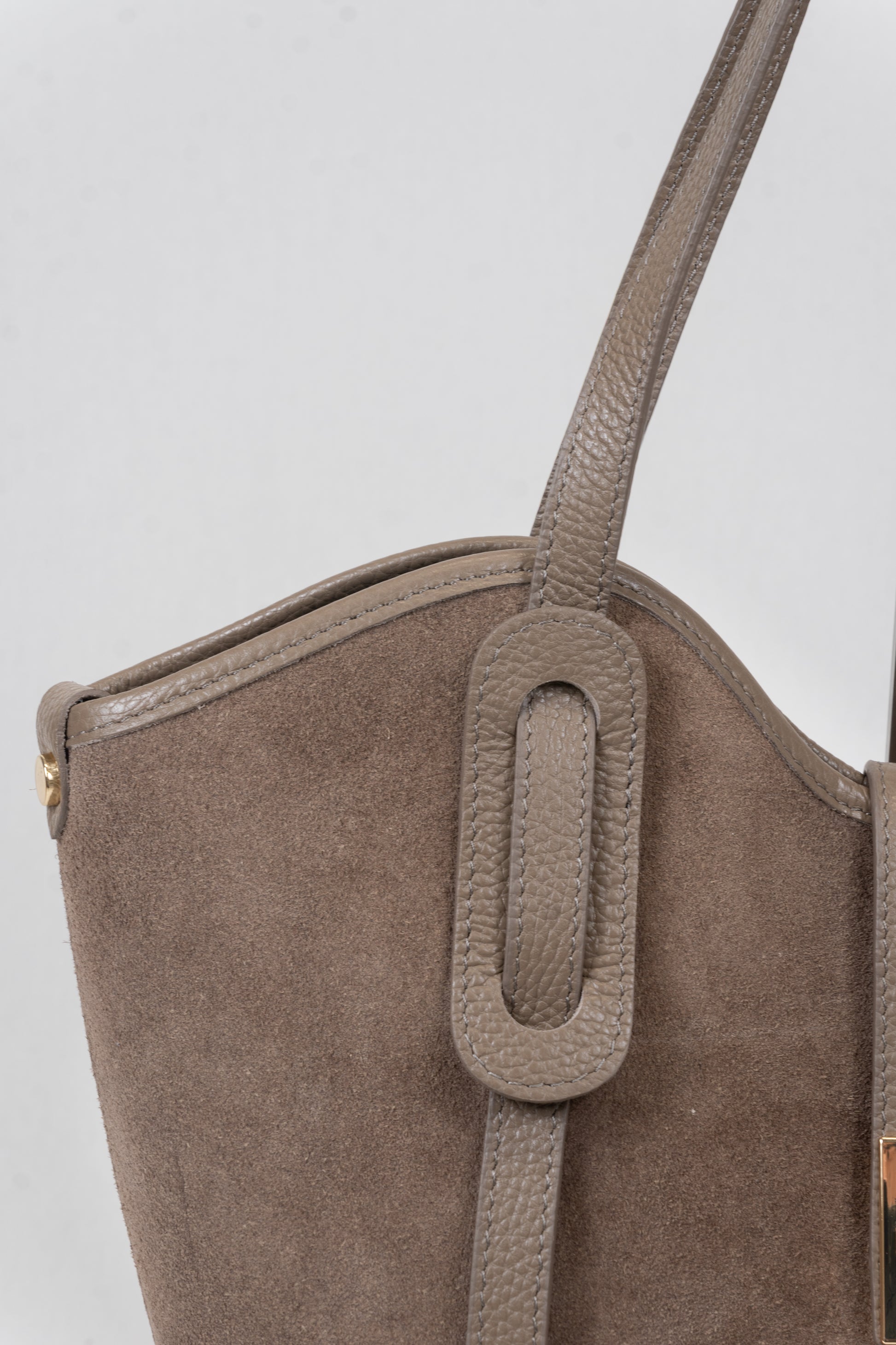Suede Leather Tote Bag