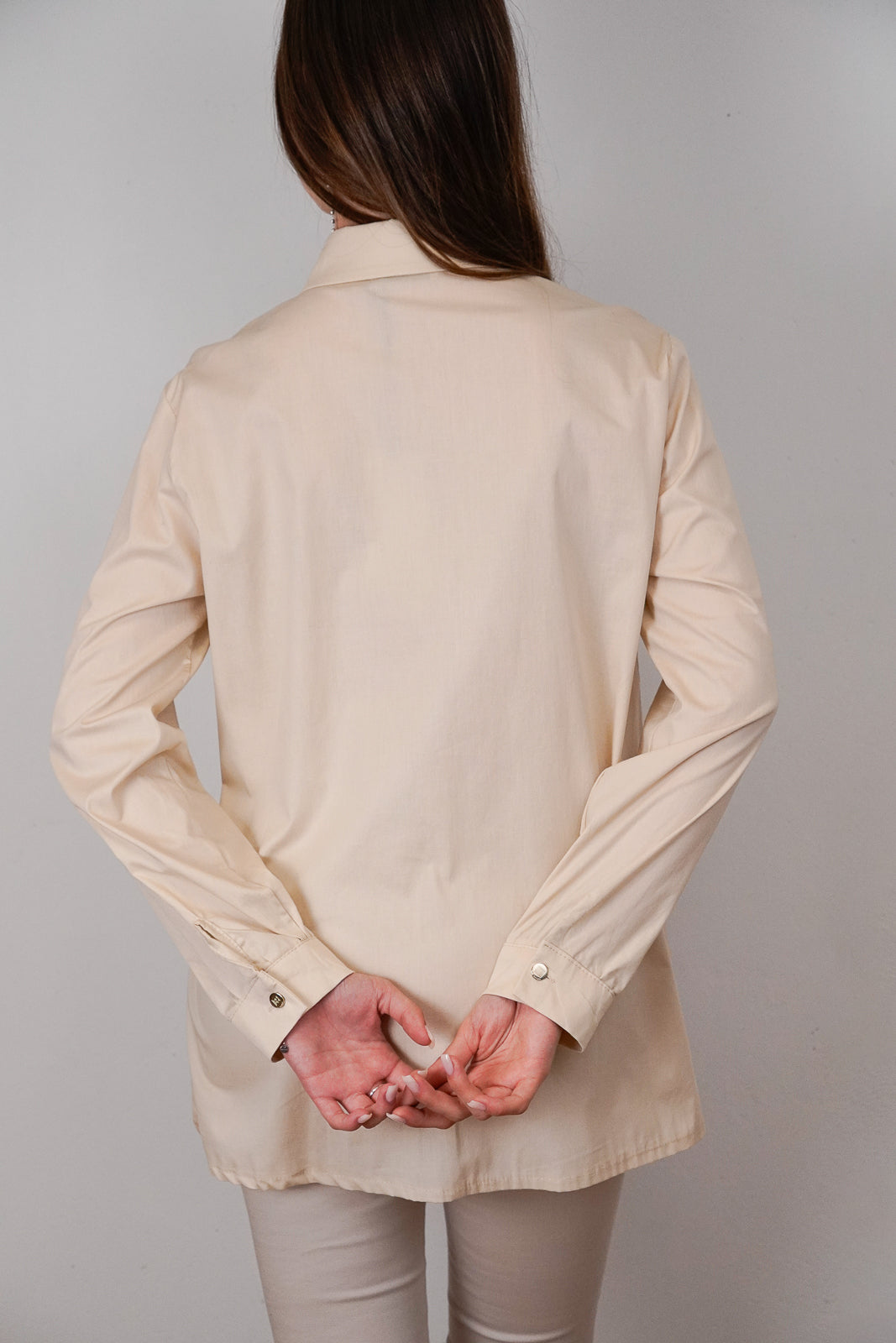 Beige Cut-Out Shirt