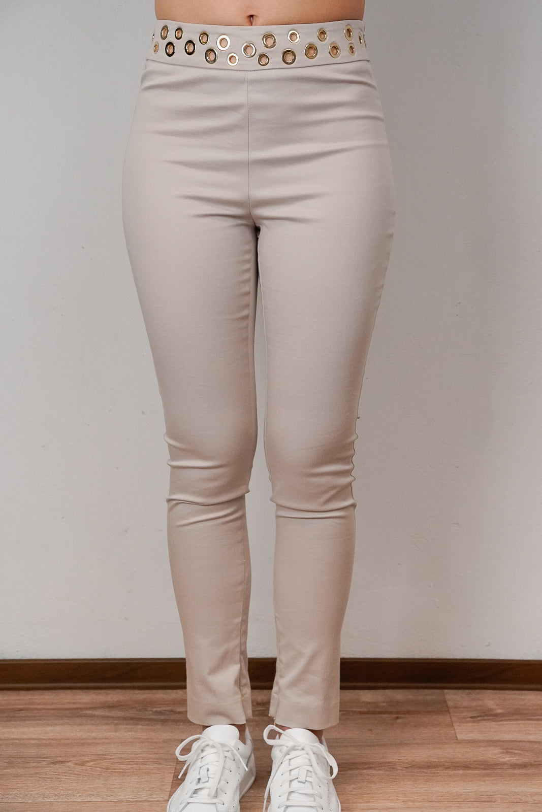 Beige Skinny Trousers