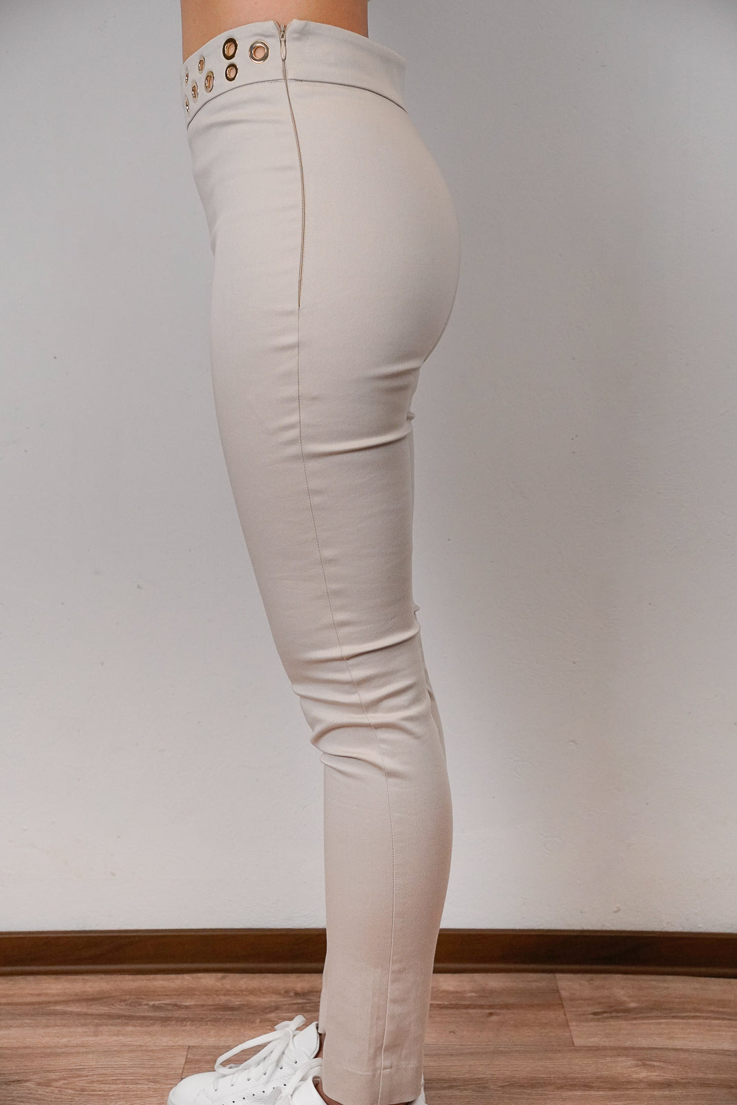 Beige Skinny Trousers