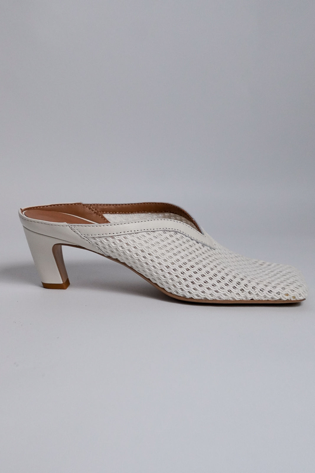 Mesh Heeled Mules
