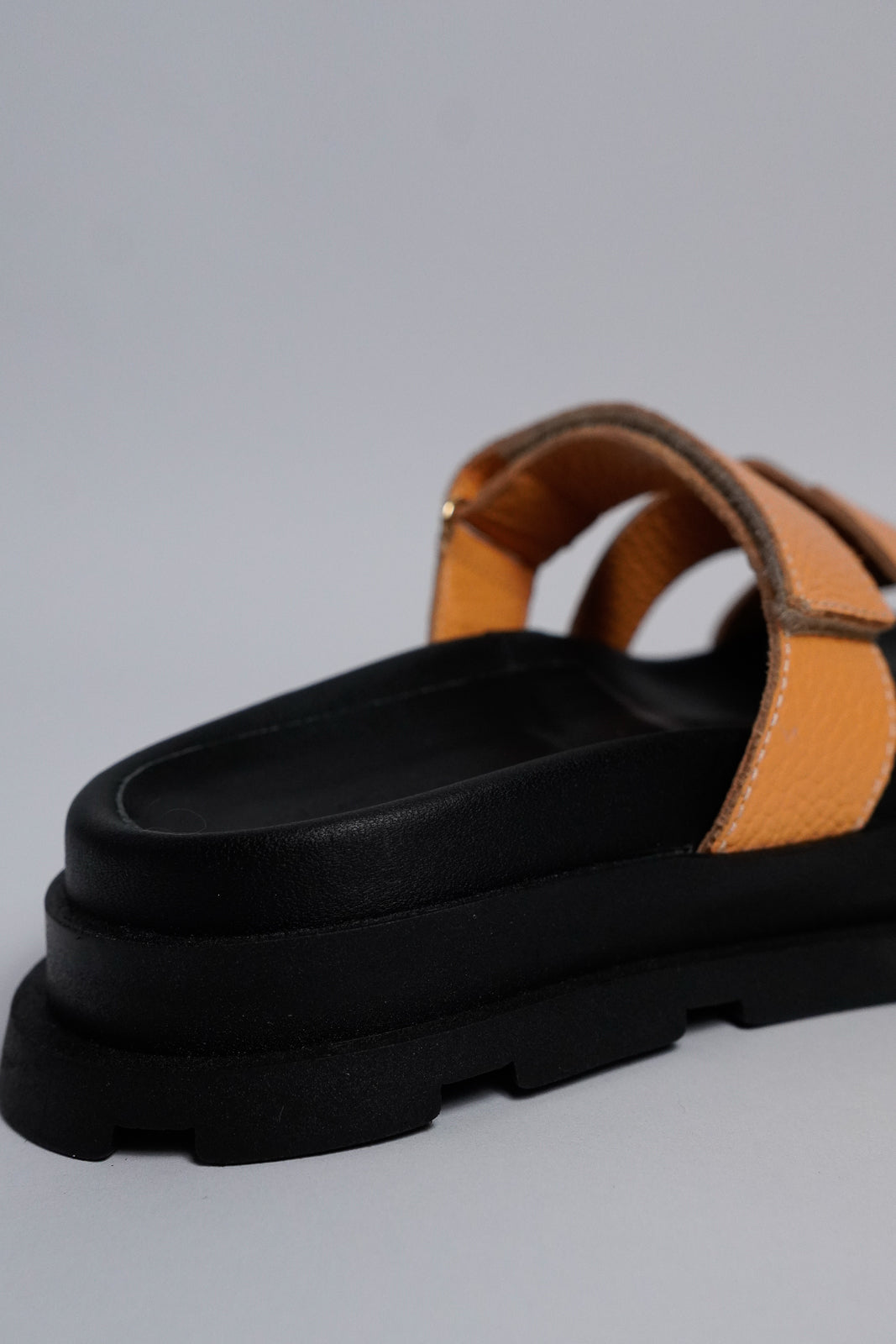 Leather Sandals With Velcro Strap