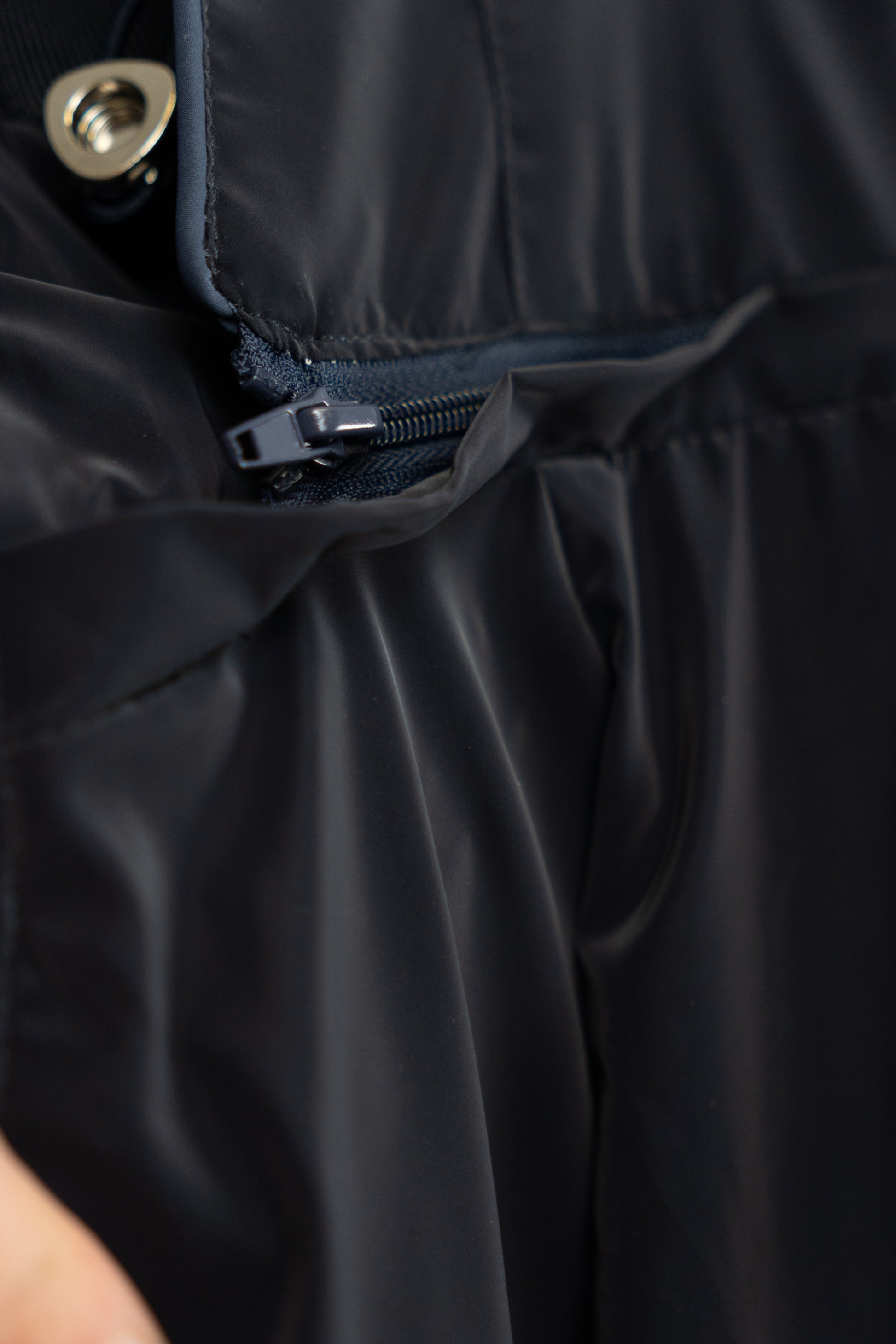 Navy Reversible Jacket With Detachable Hood