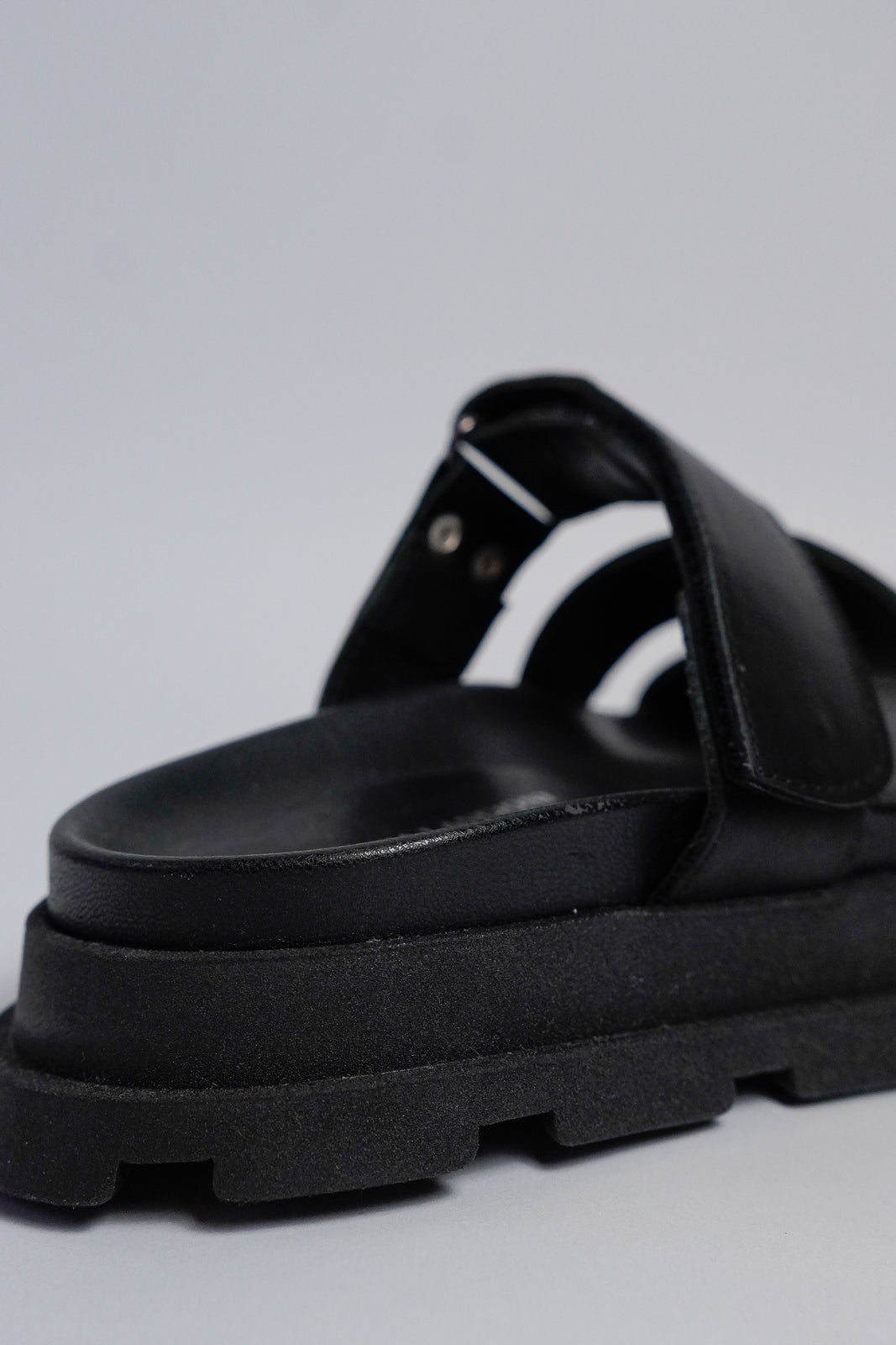 Leather Sandals With Velcro Strap