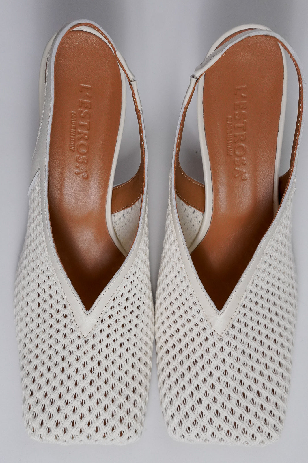 Mesh Heeled Sling-Backs