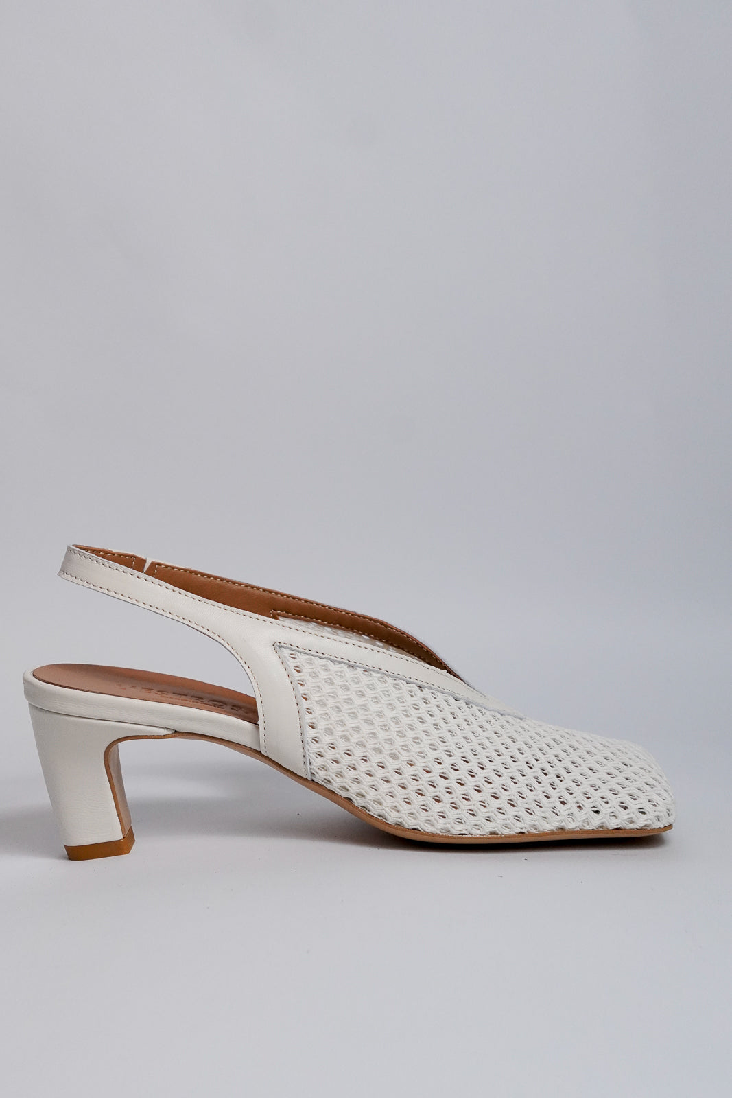 Mesh Heeled Sling-Backs