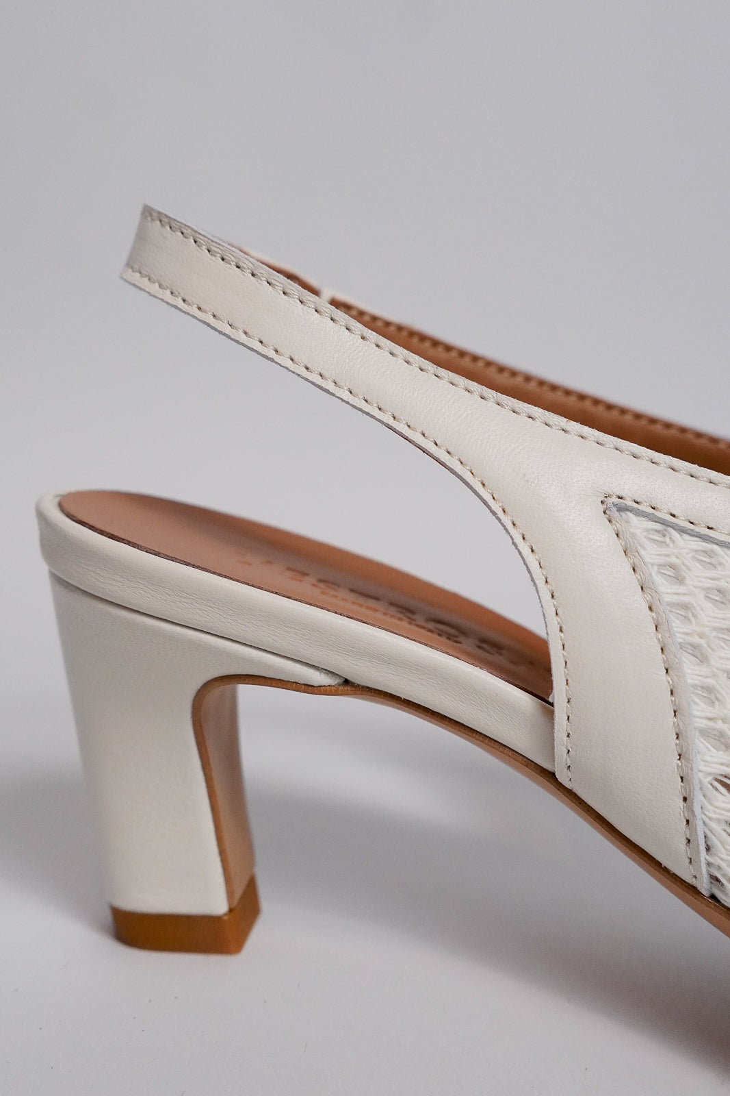 Mesh Heeled Sling-Backs
