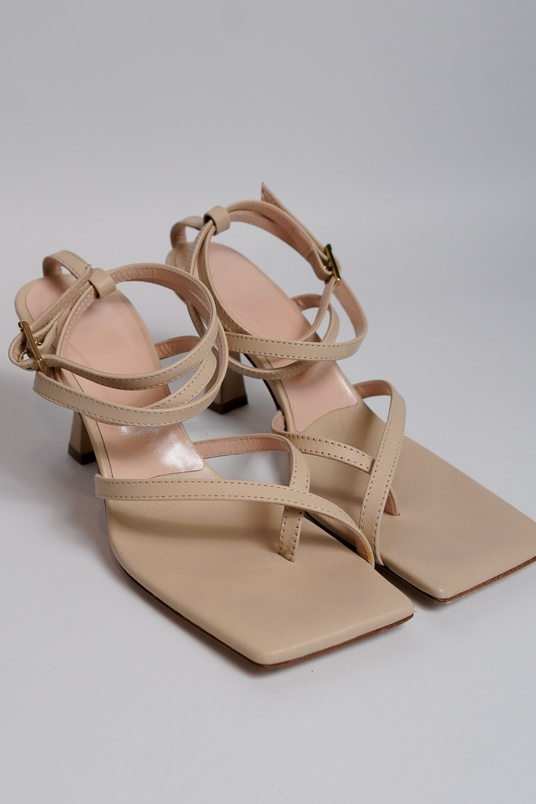 Strappy Leather Heels