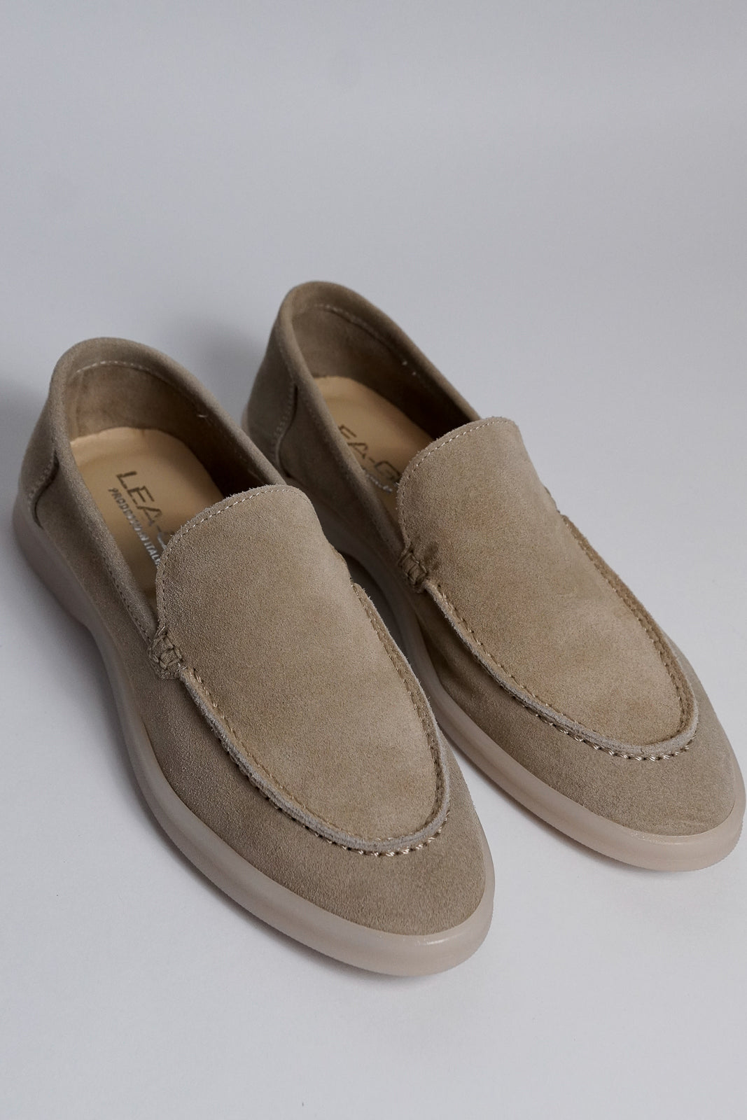 Suede Loafers With Rubber Sole