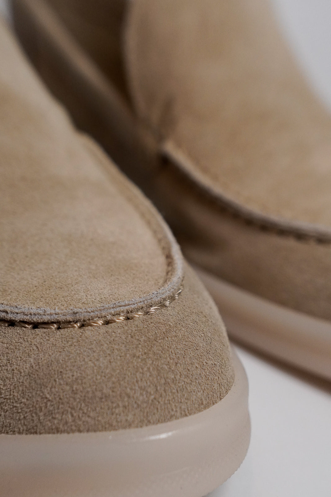 Suede Loafers With Rubber Sole