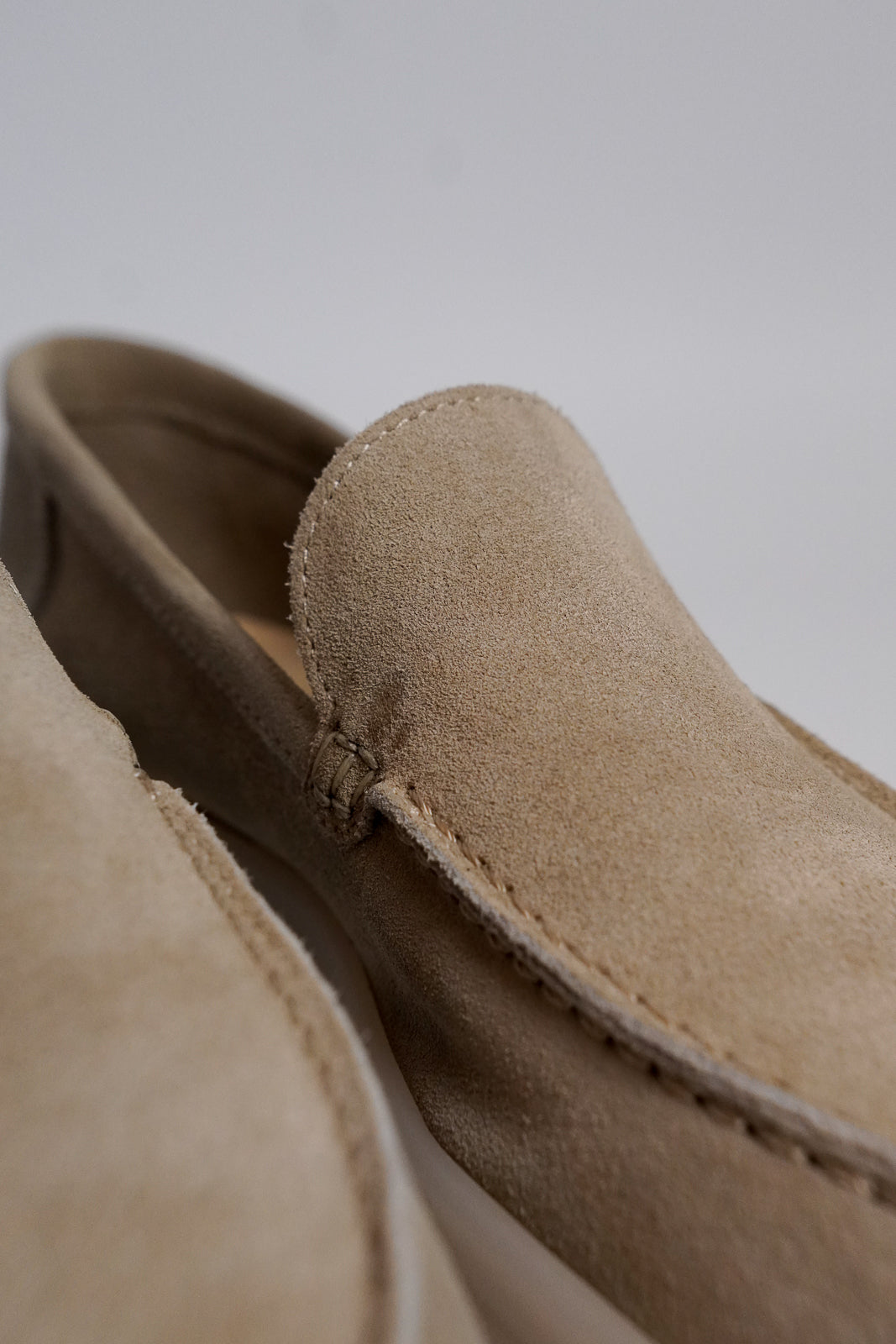 Suede Loafers With Rubber Sole
