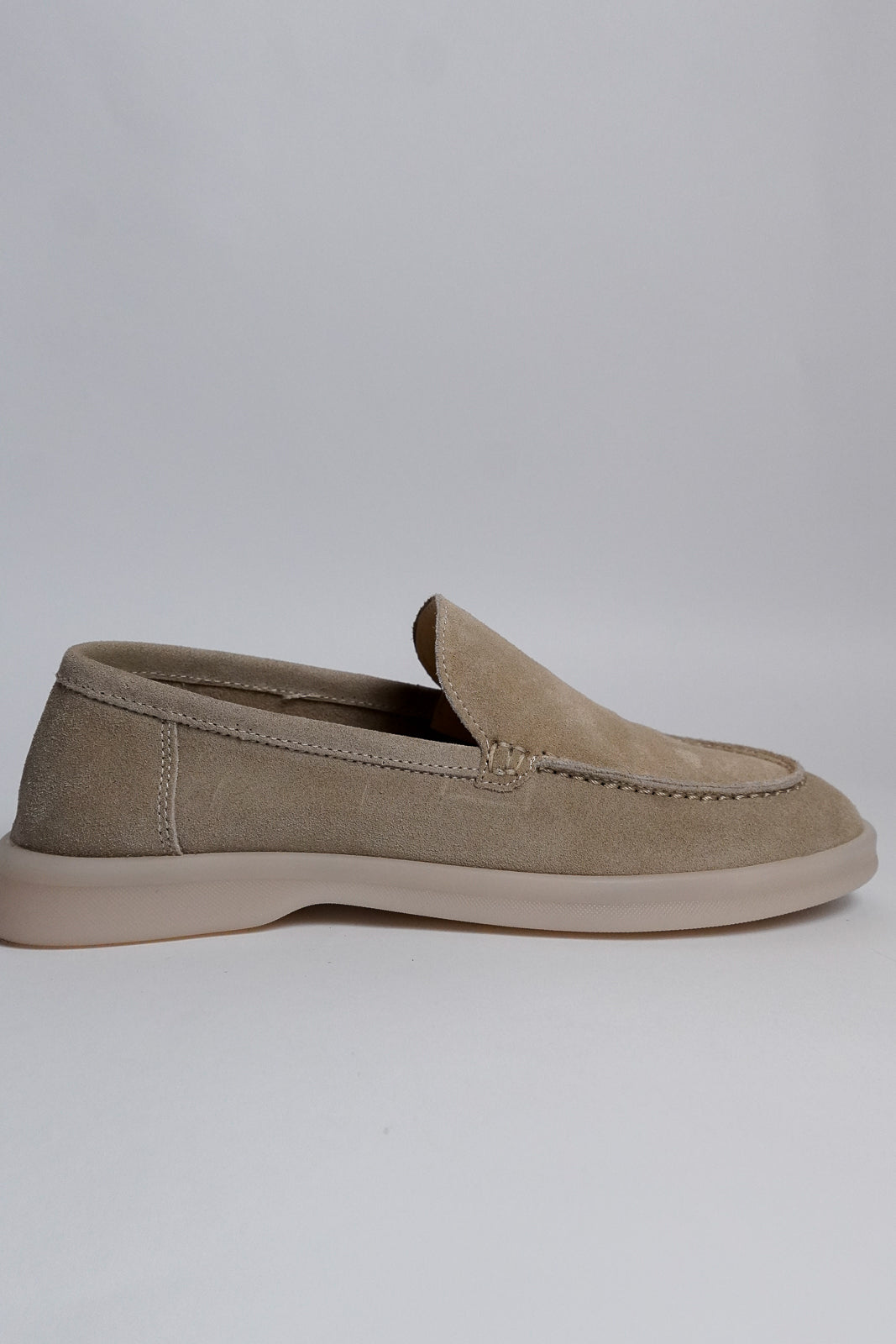 Suede Loafers With Rubber Sole