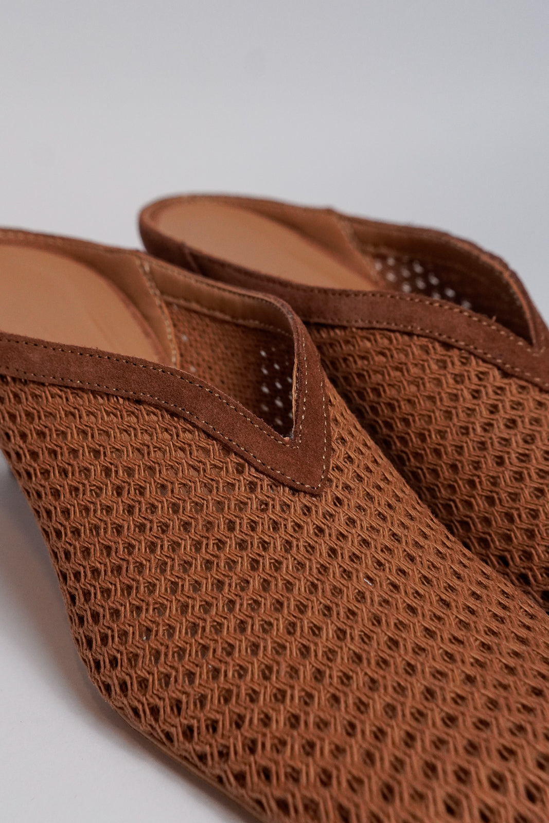 Mesh Heeled Mules
