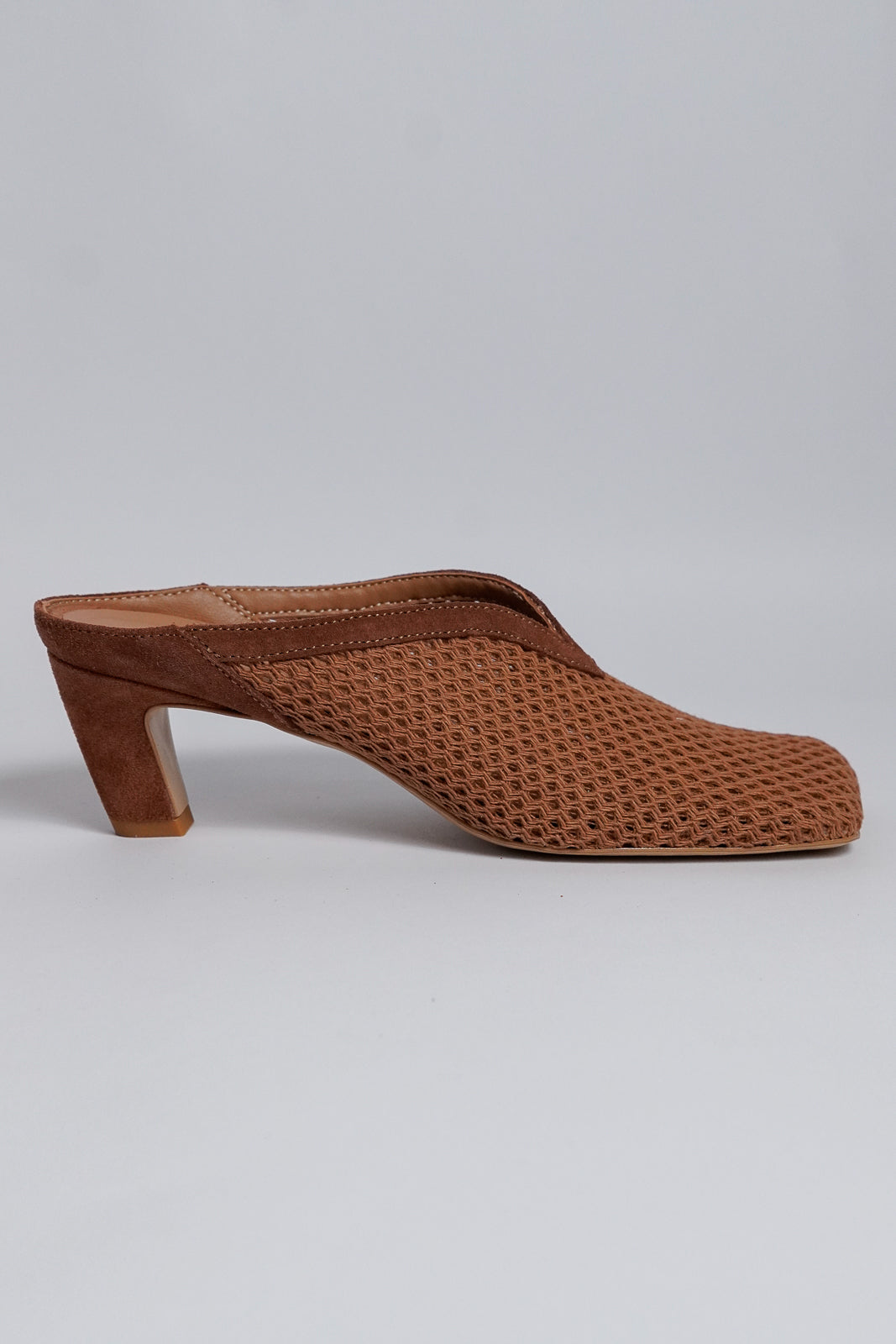 Mesh Heeled Mules