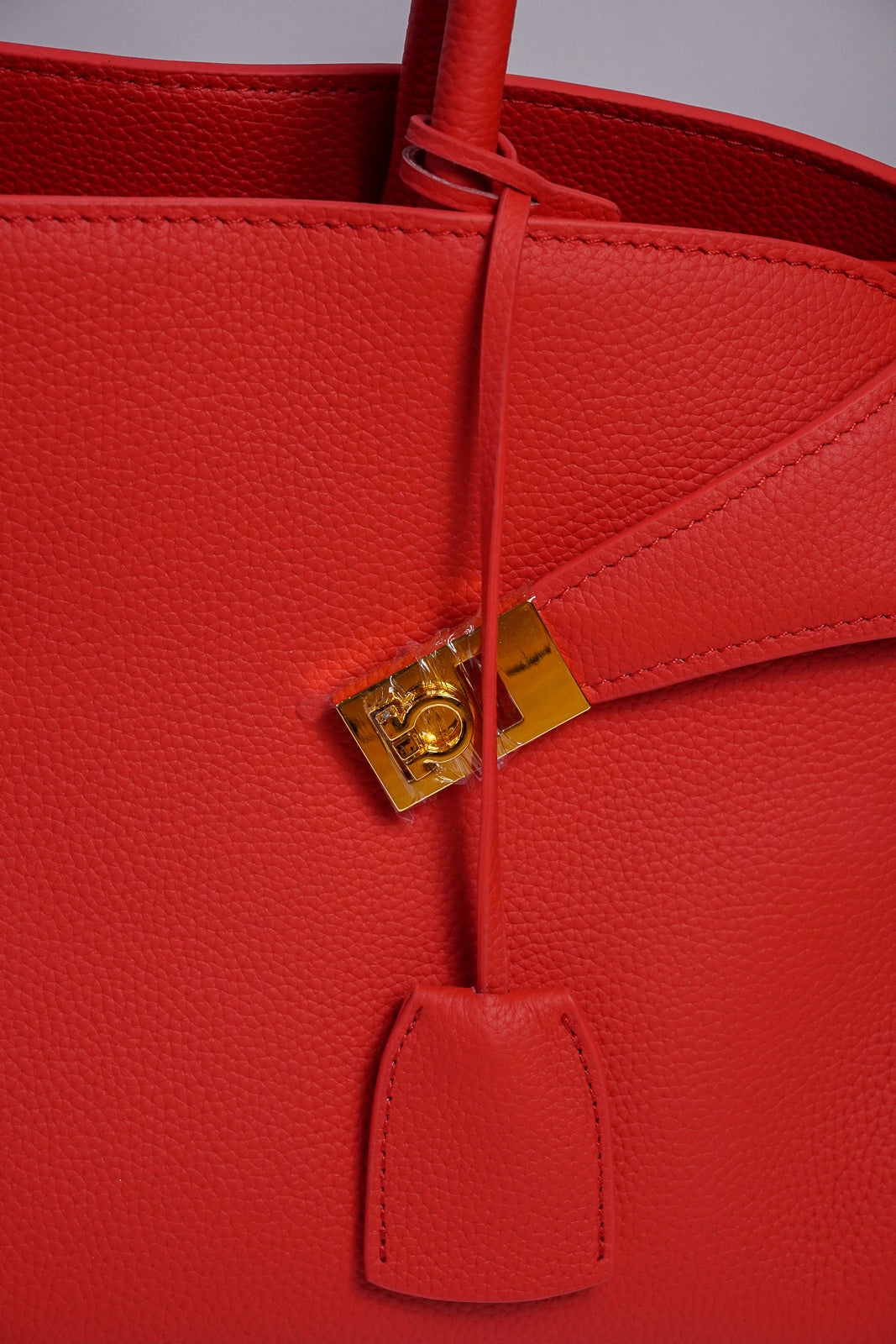 Large Structured Leather Tote