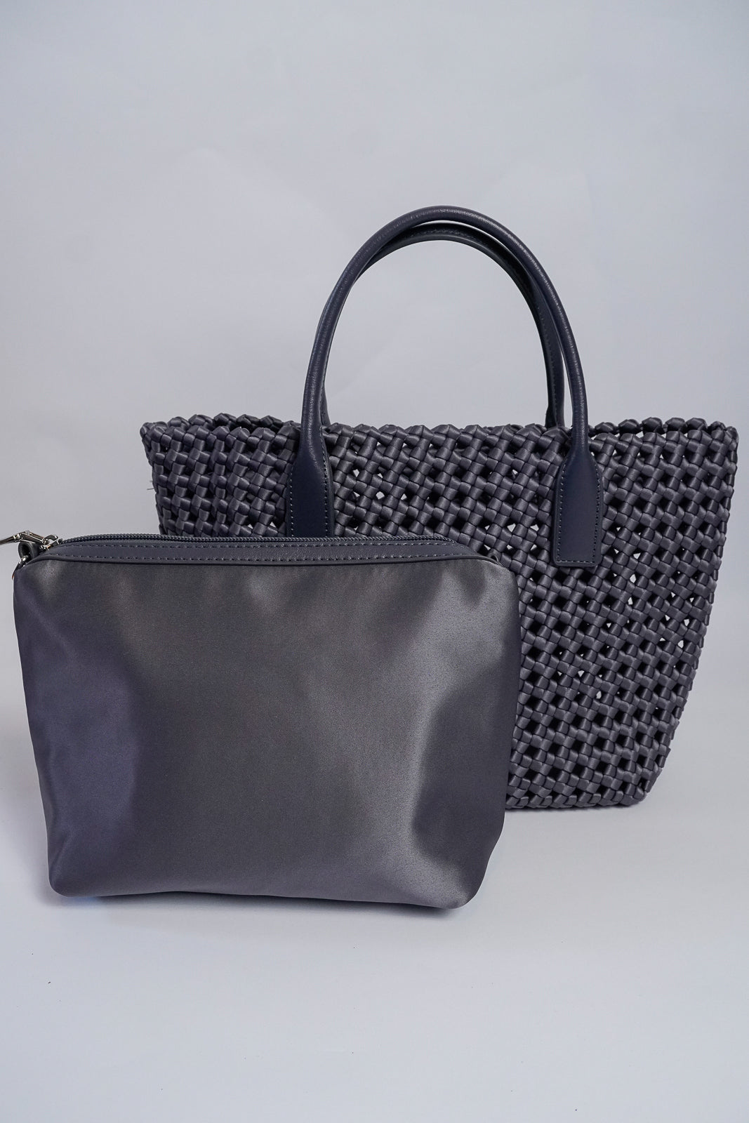 Silk Woven Tote with Pouch