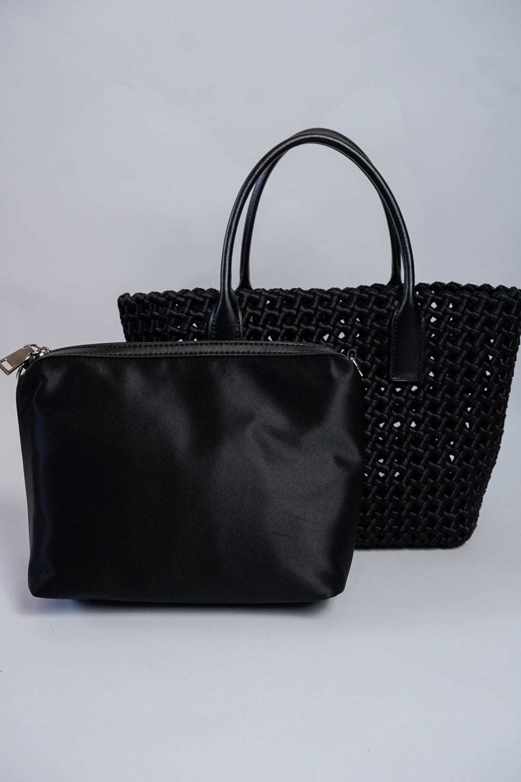 Silk Woven Tote with Pouch