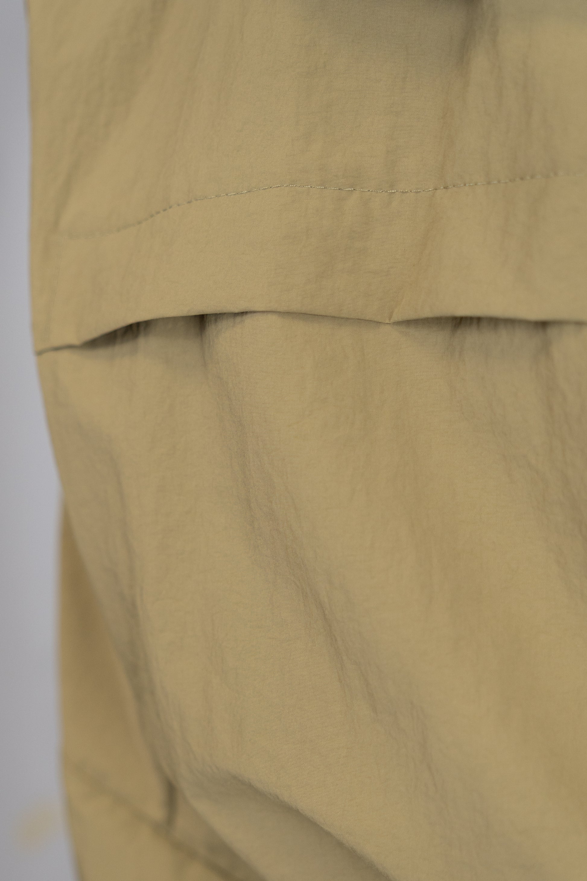 Khaki Drawstring Oversized Parka