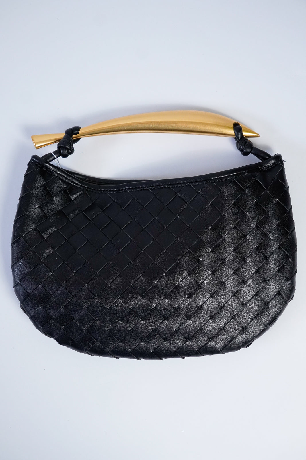 Woven Leather Handle Bag
