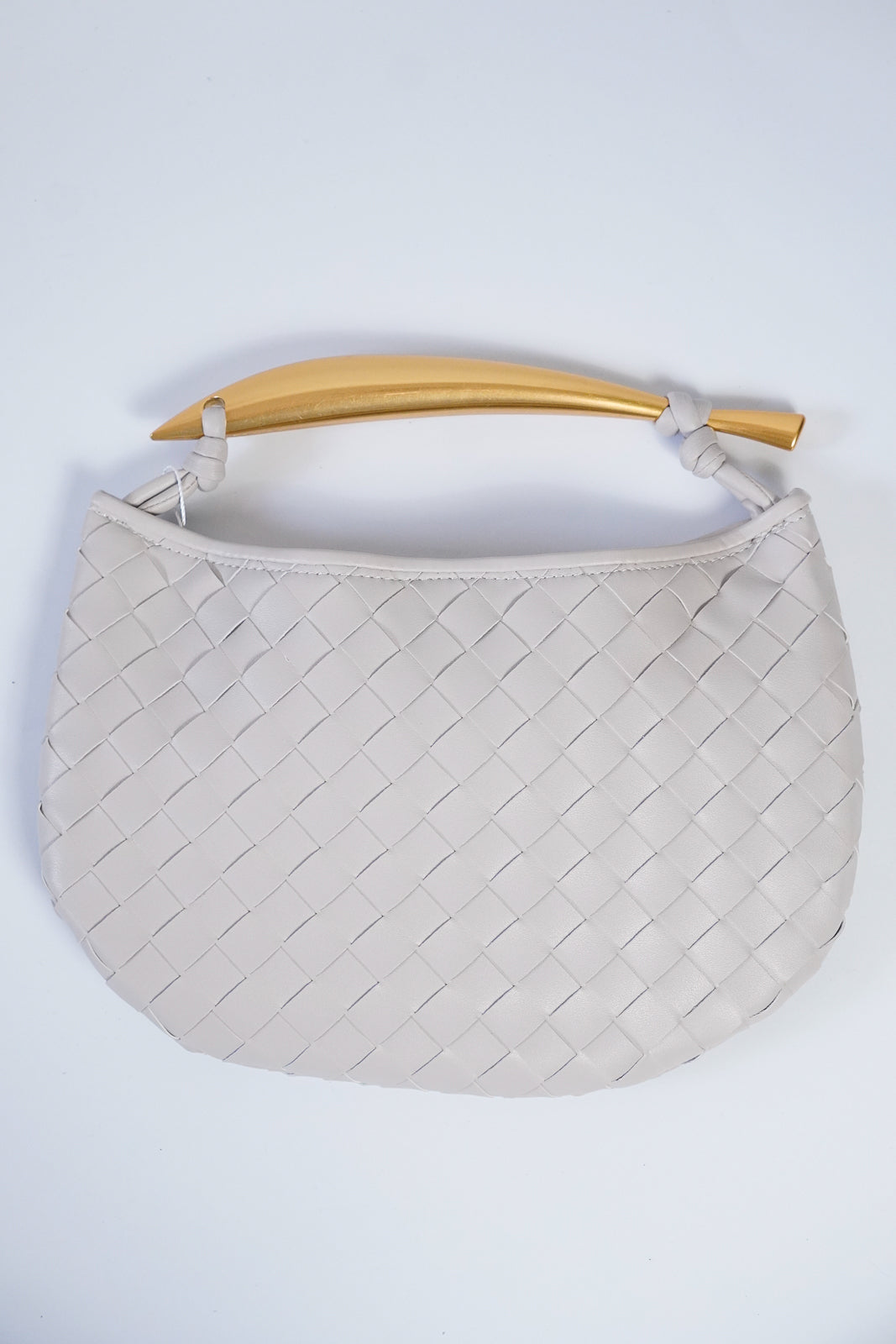Woven Leather Handle Bag