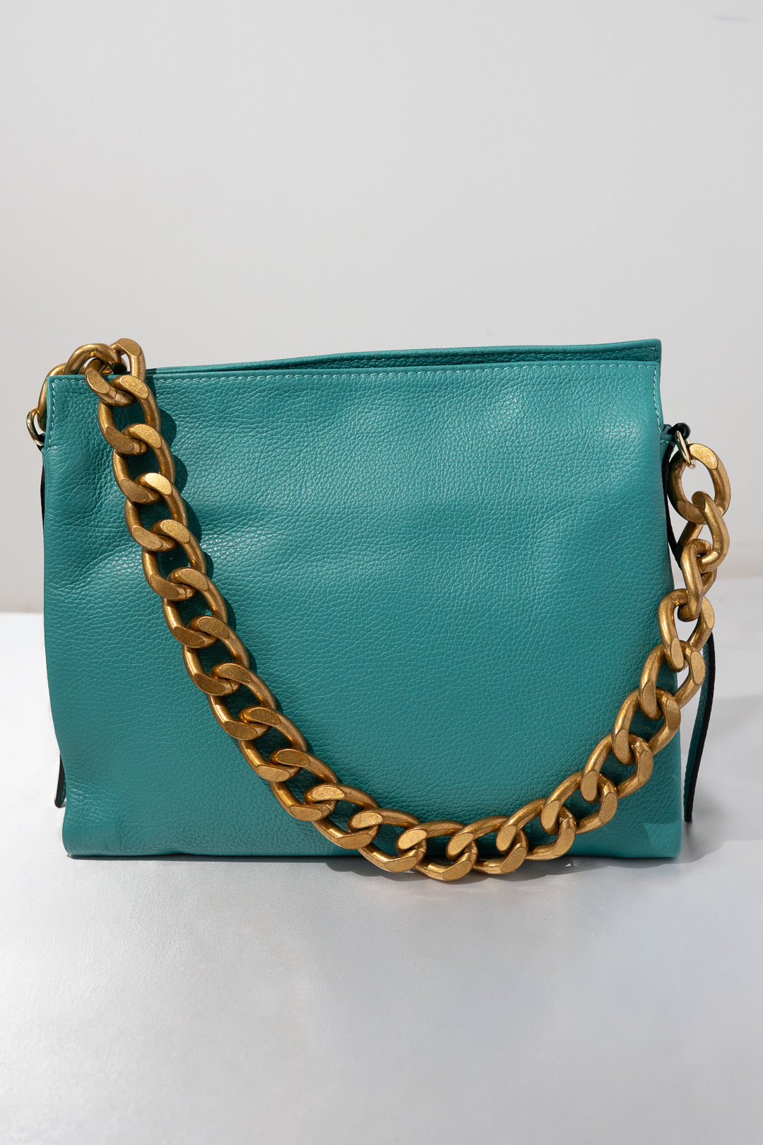 Turquoise Chunky Chain Shoulder Bag