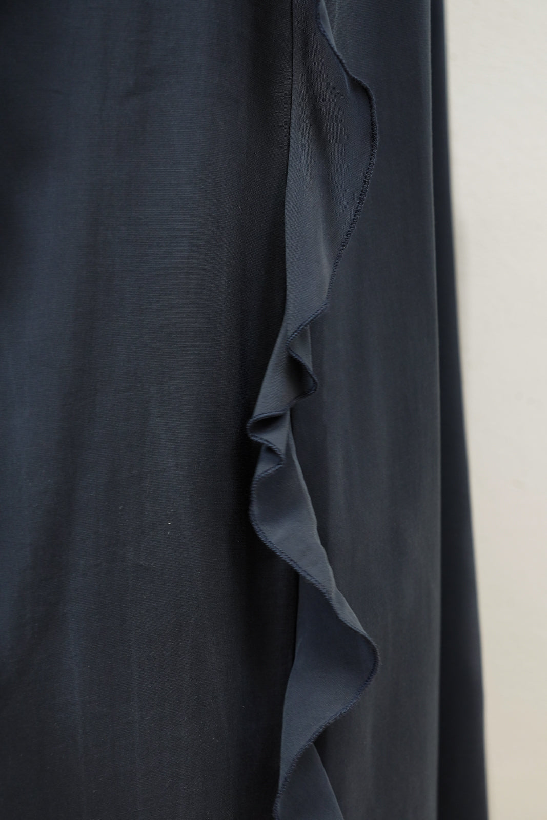 Navy Ruffled Maxi Dress