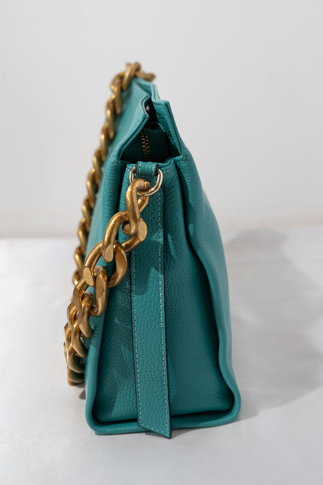 Turquoise Chunky Chain Shoulder Bag