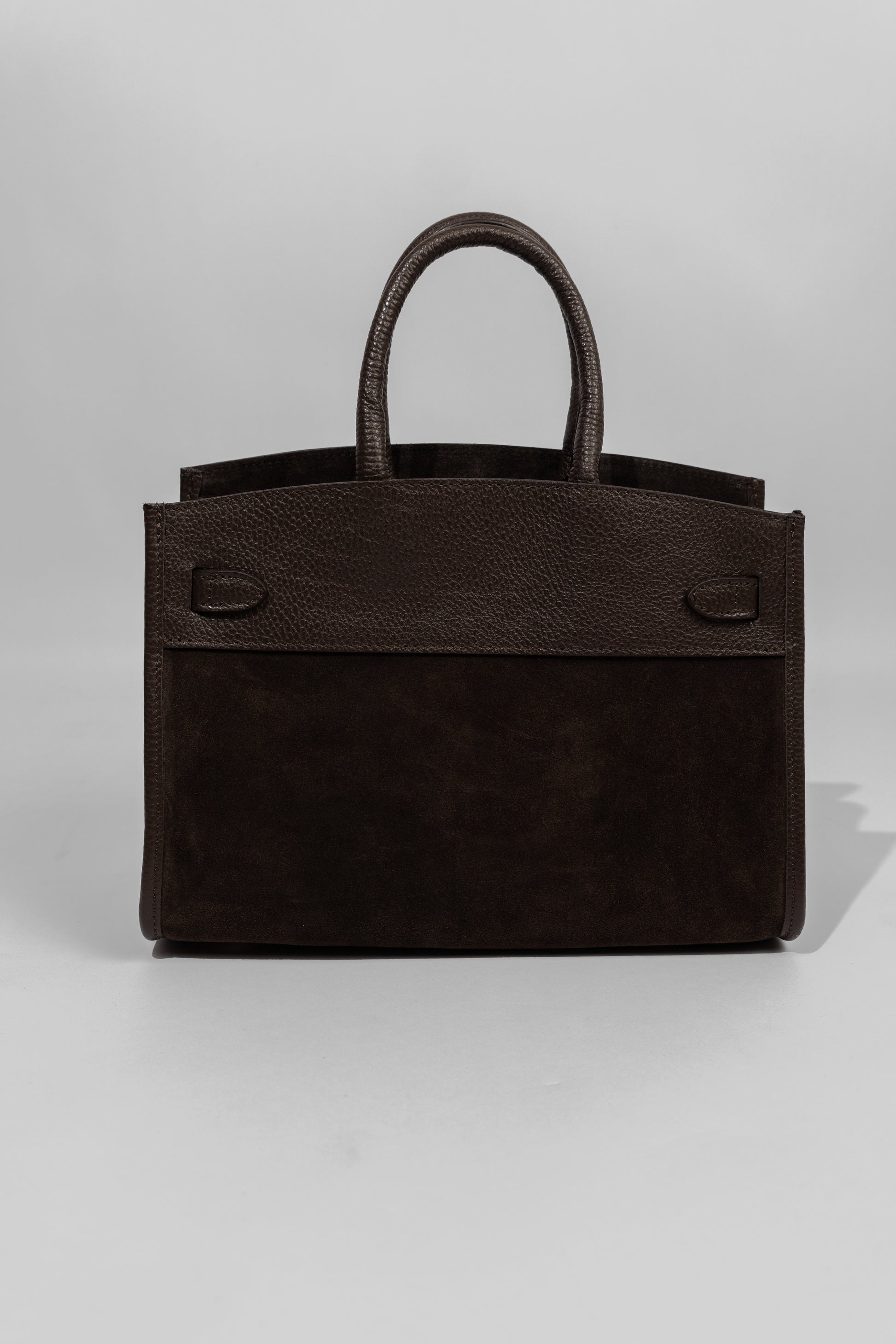 Grain Leather Top Handle Bag