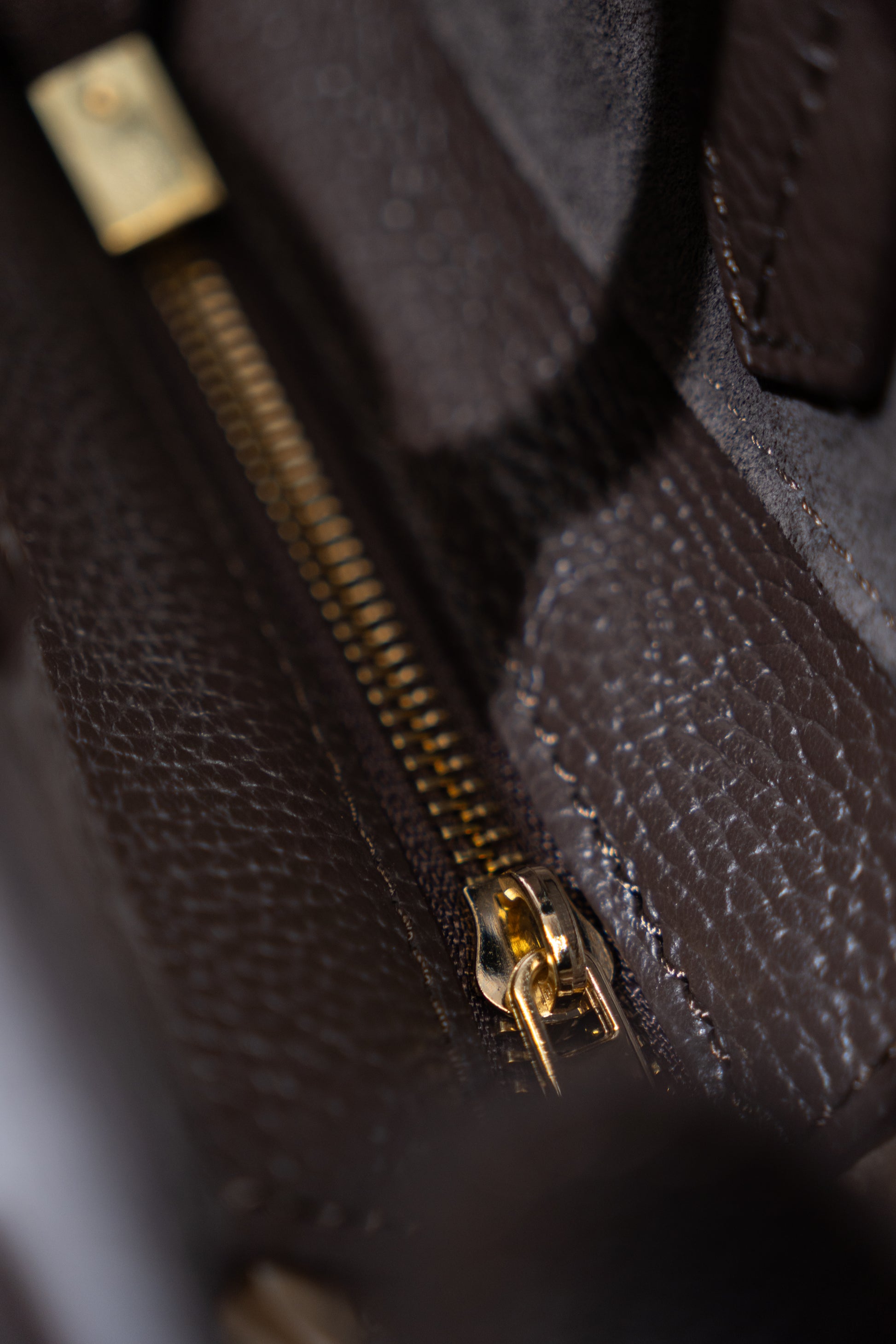 Grain Leather Top Handle Bag