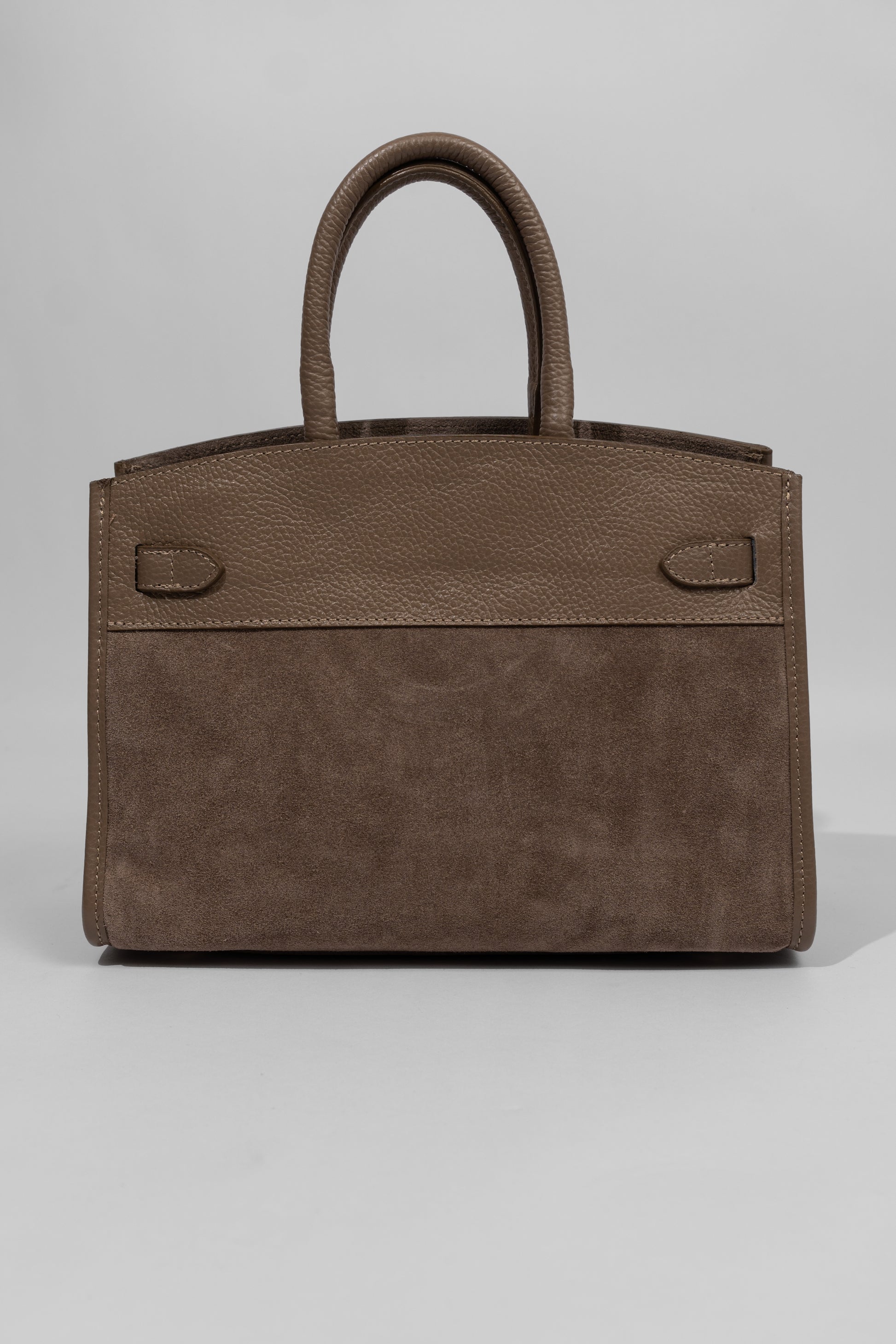 Grain Leather Top Handle Bag