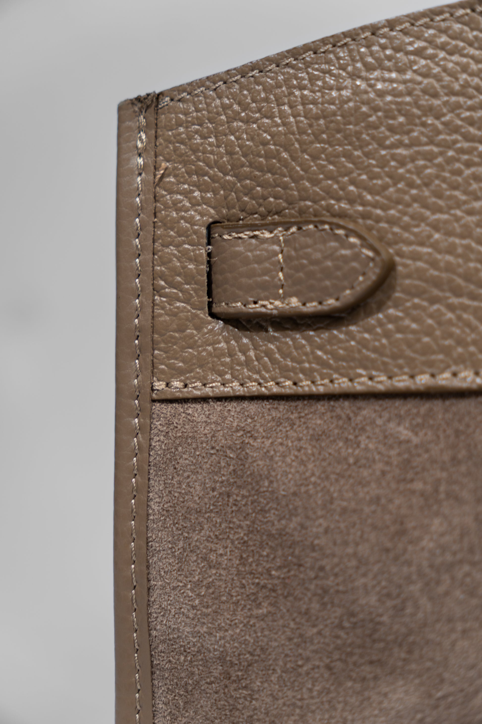 Grain Leather Top Handle Bag
