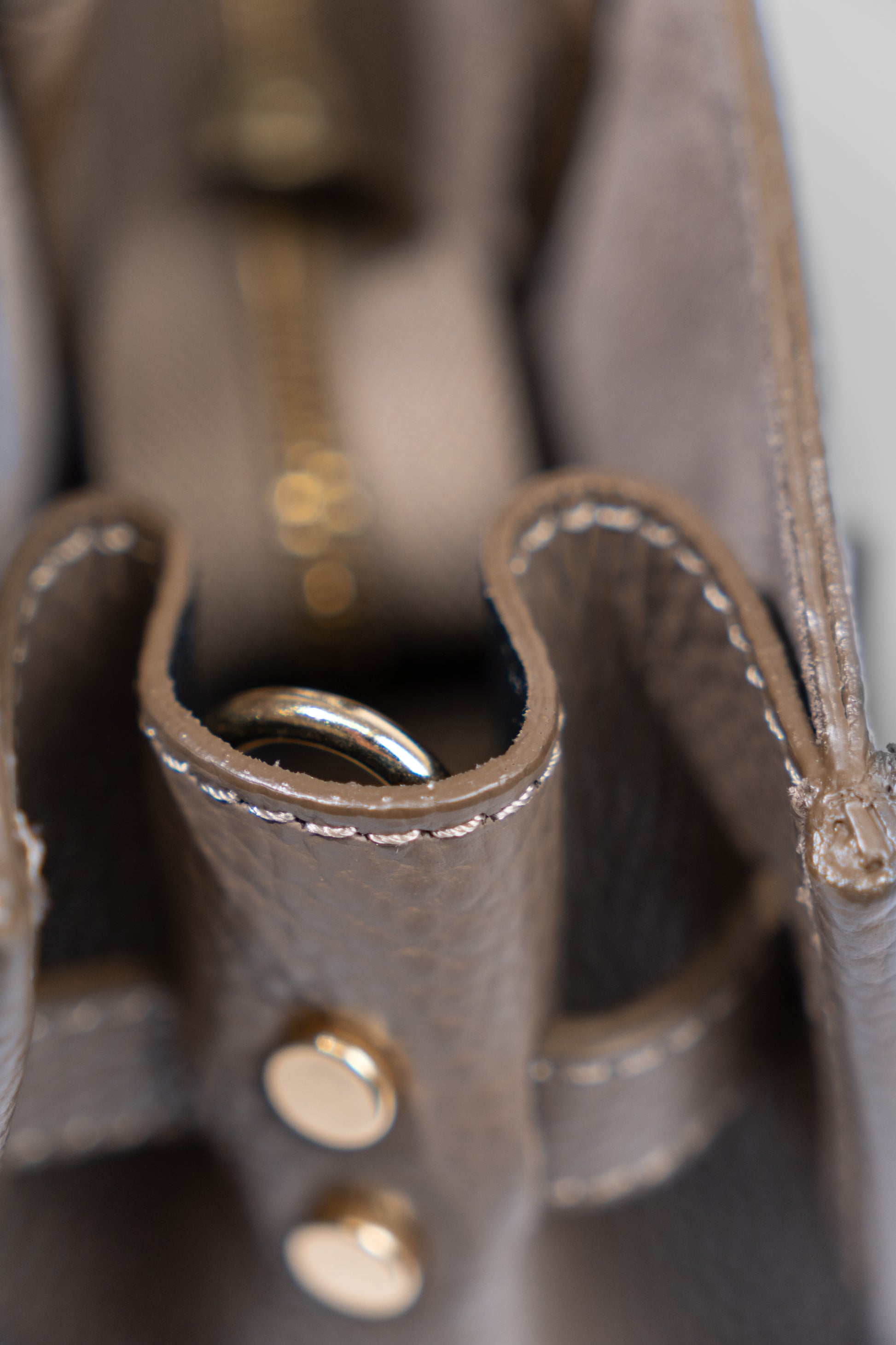 Grain Leather Top Handle Bag