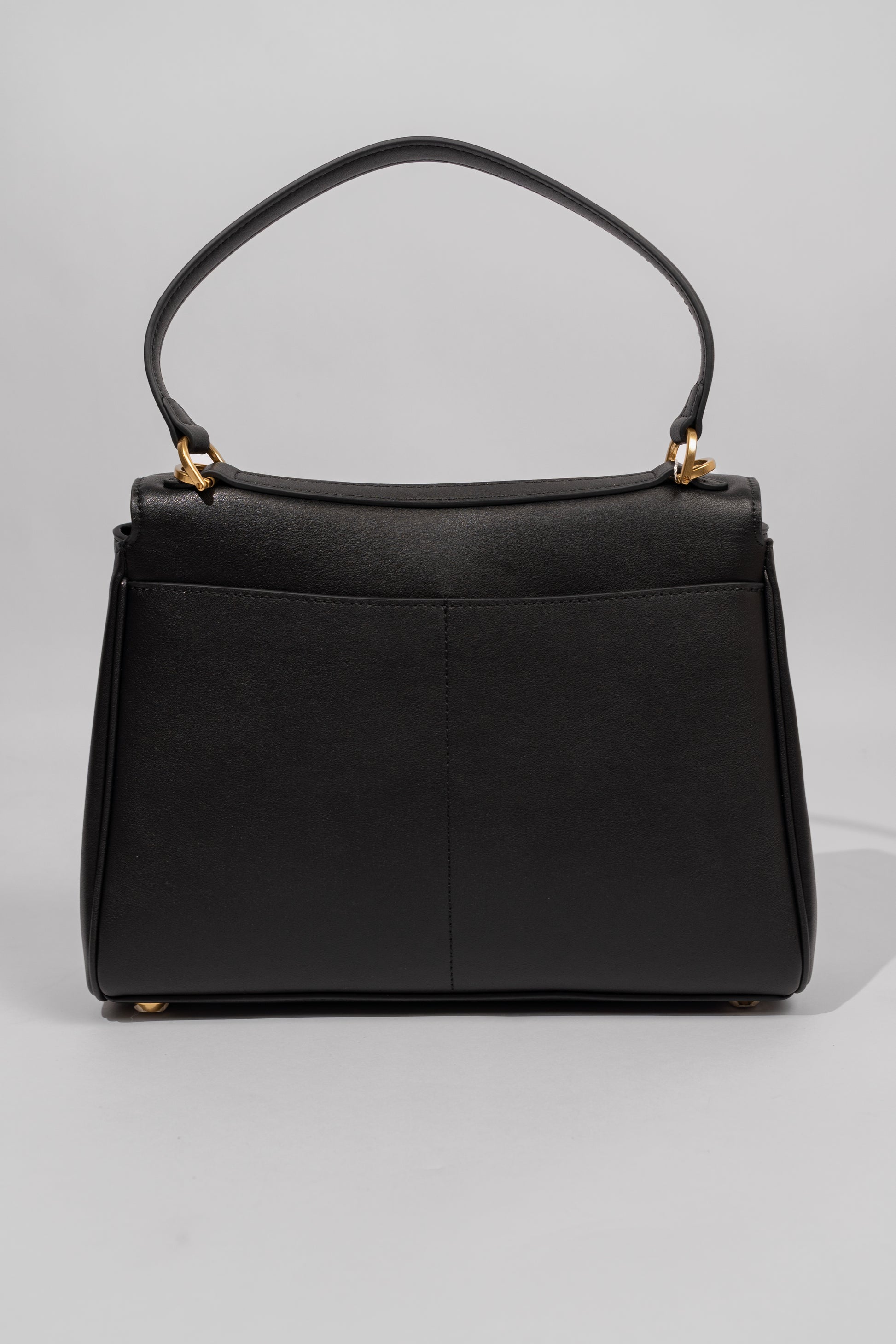 Smooth Leather Top Handle Bag
