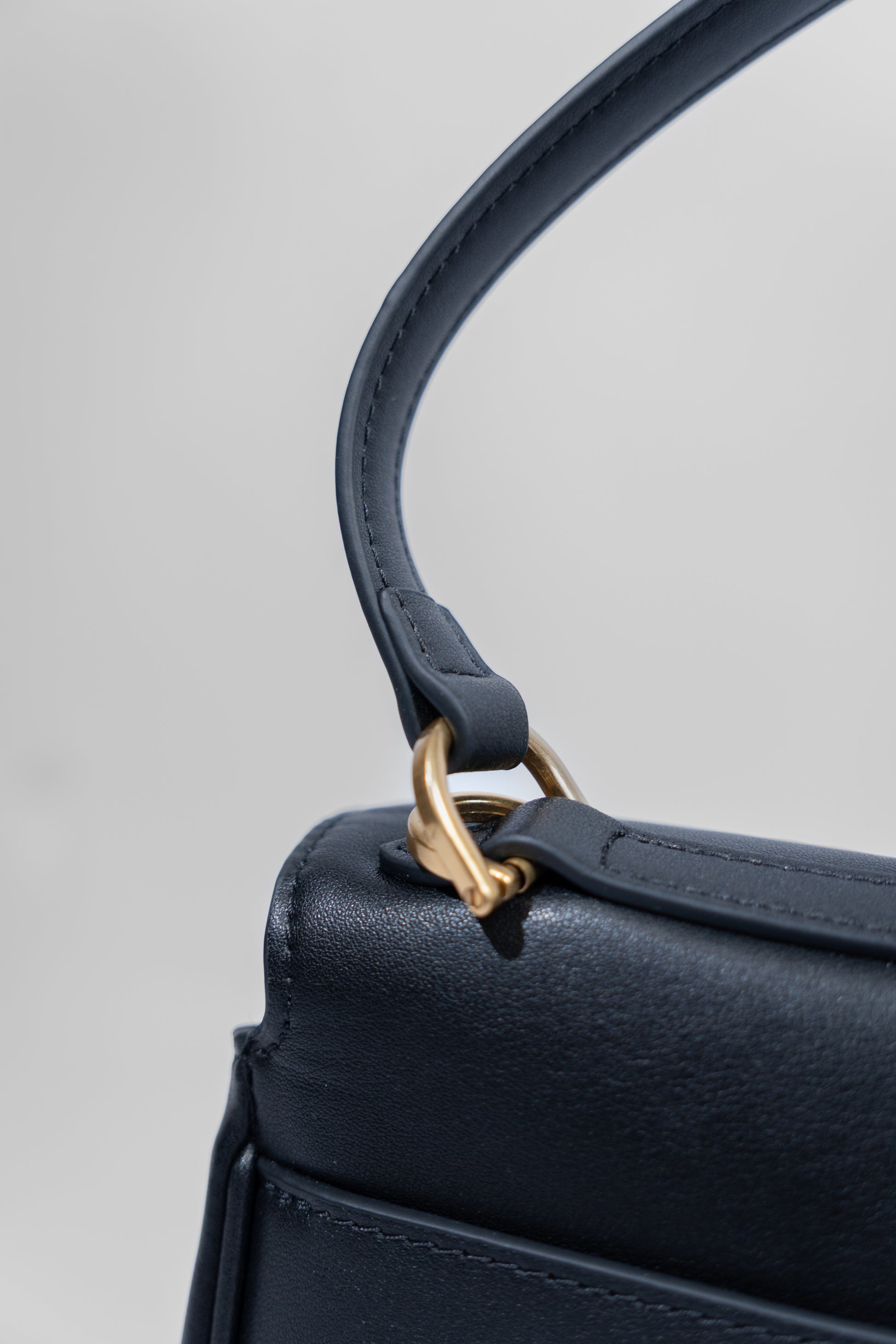Smooth Leather Top Handle Bag