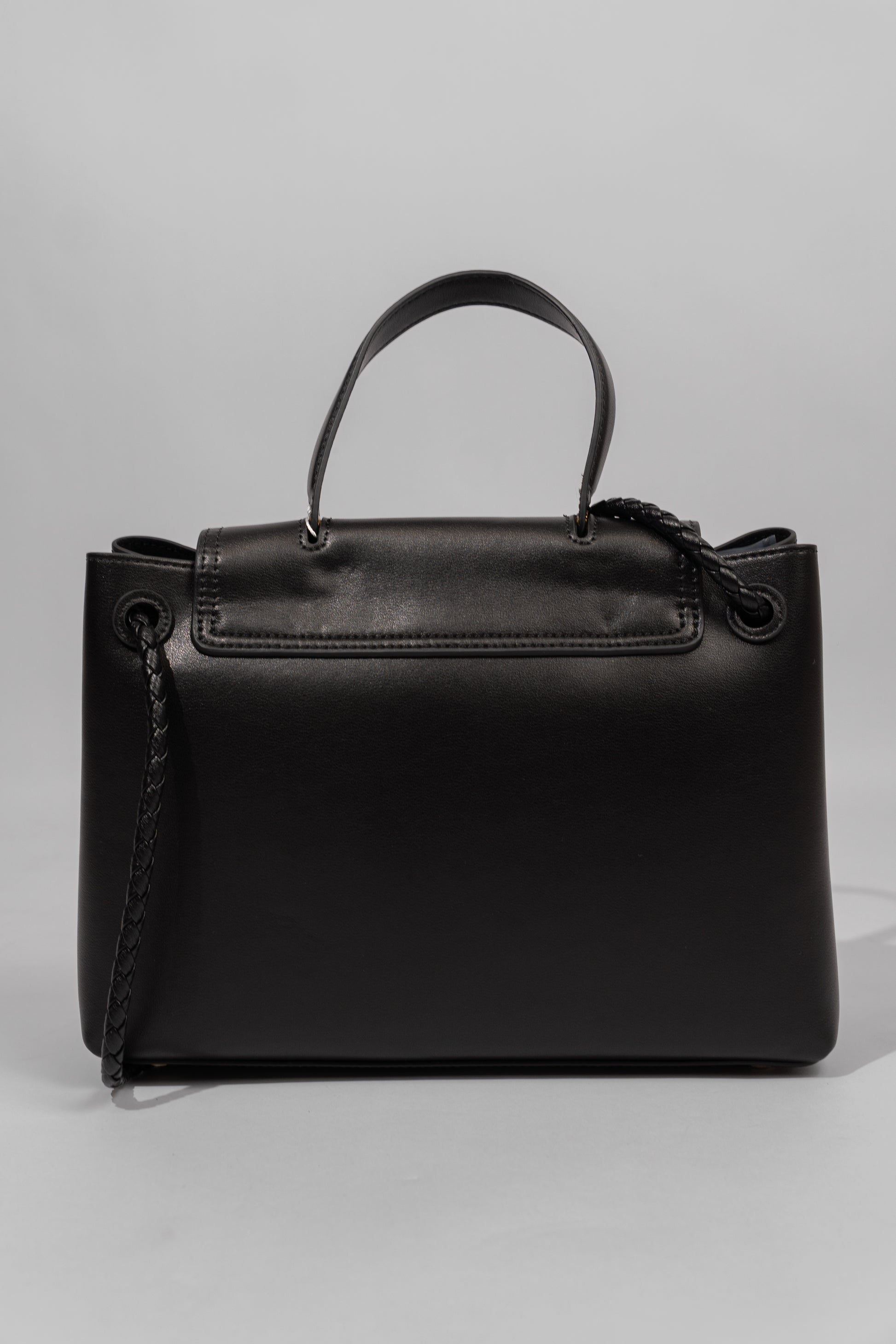 Woven Detail Top Handle Bag