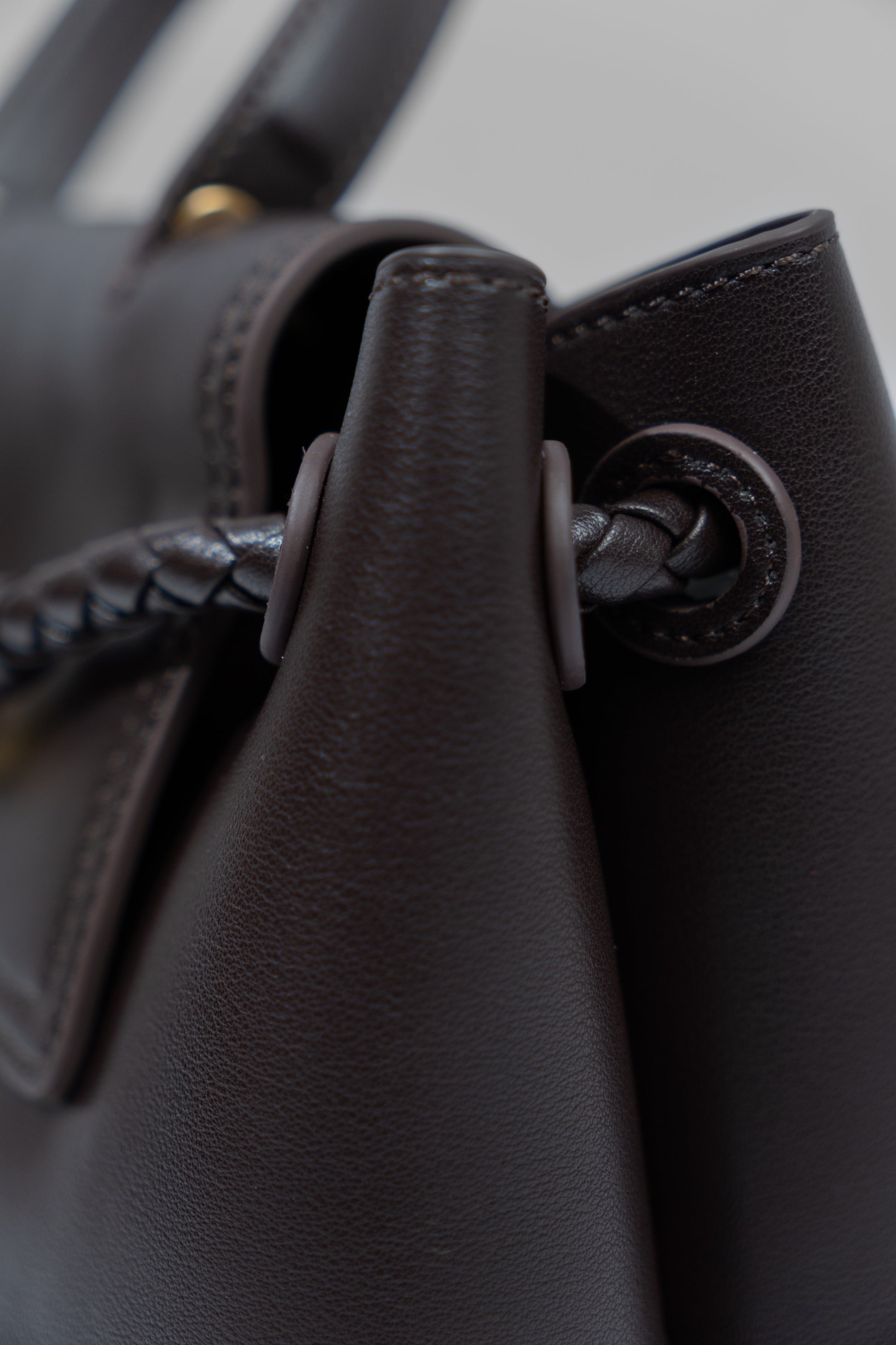 Woven Detail Top Handle Bag
