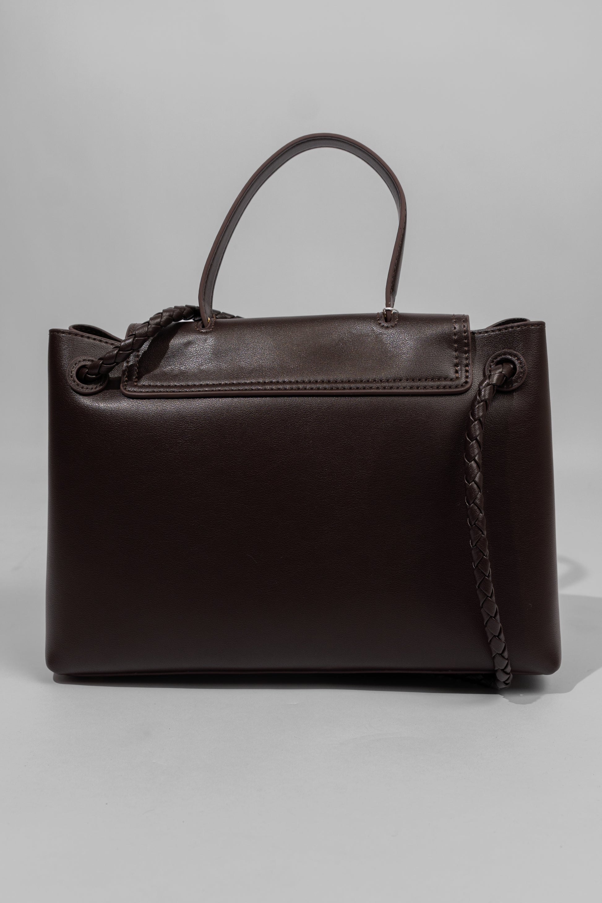 Woven Detail Top Handle Bag