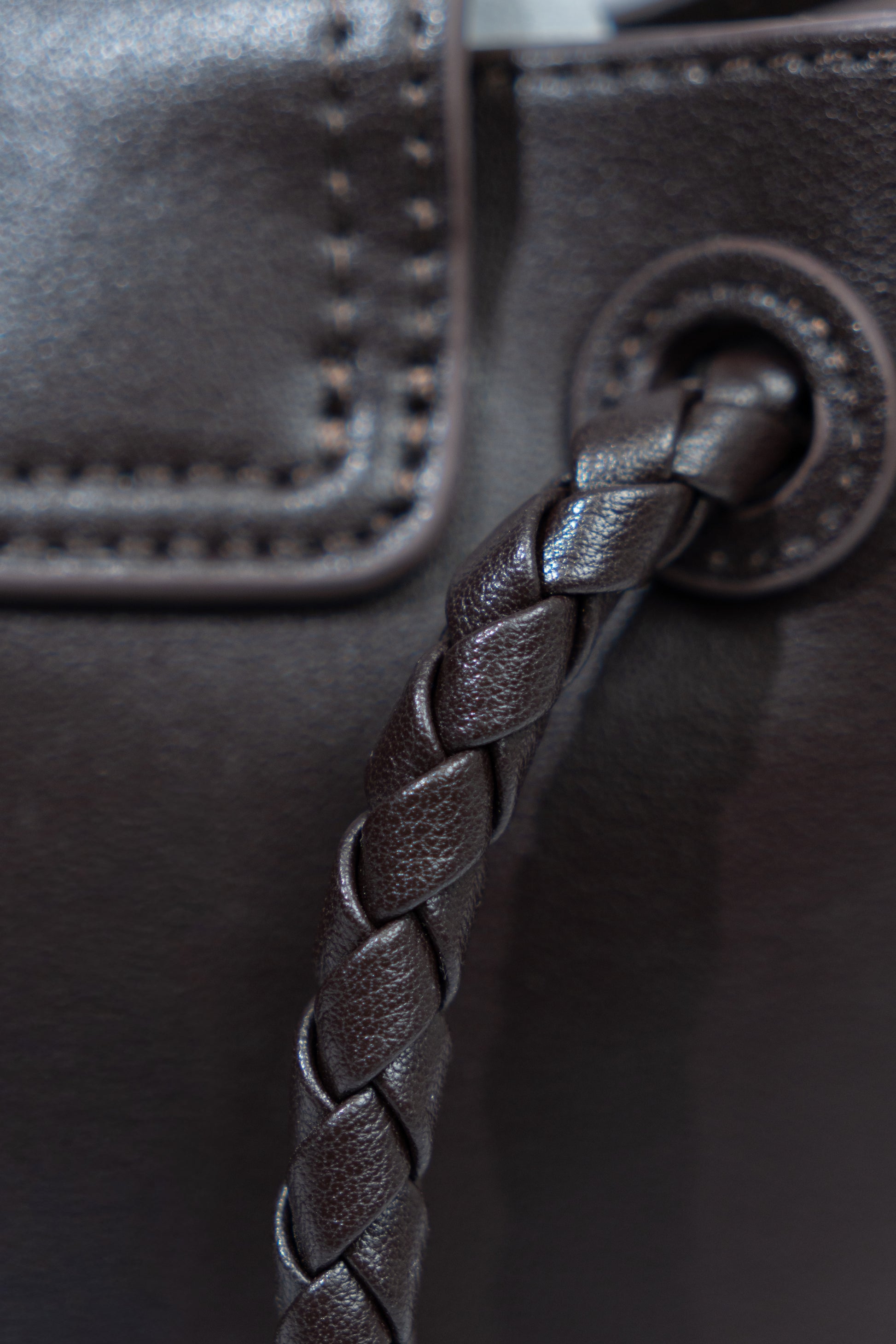 Woven Detail Top Handle Bag