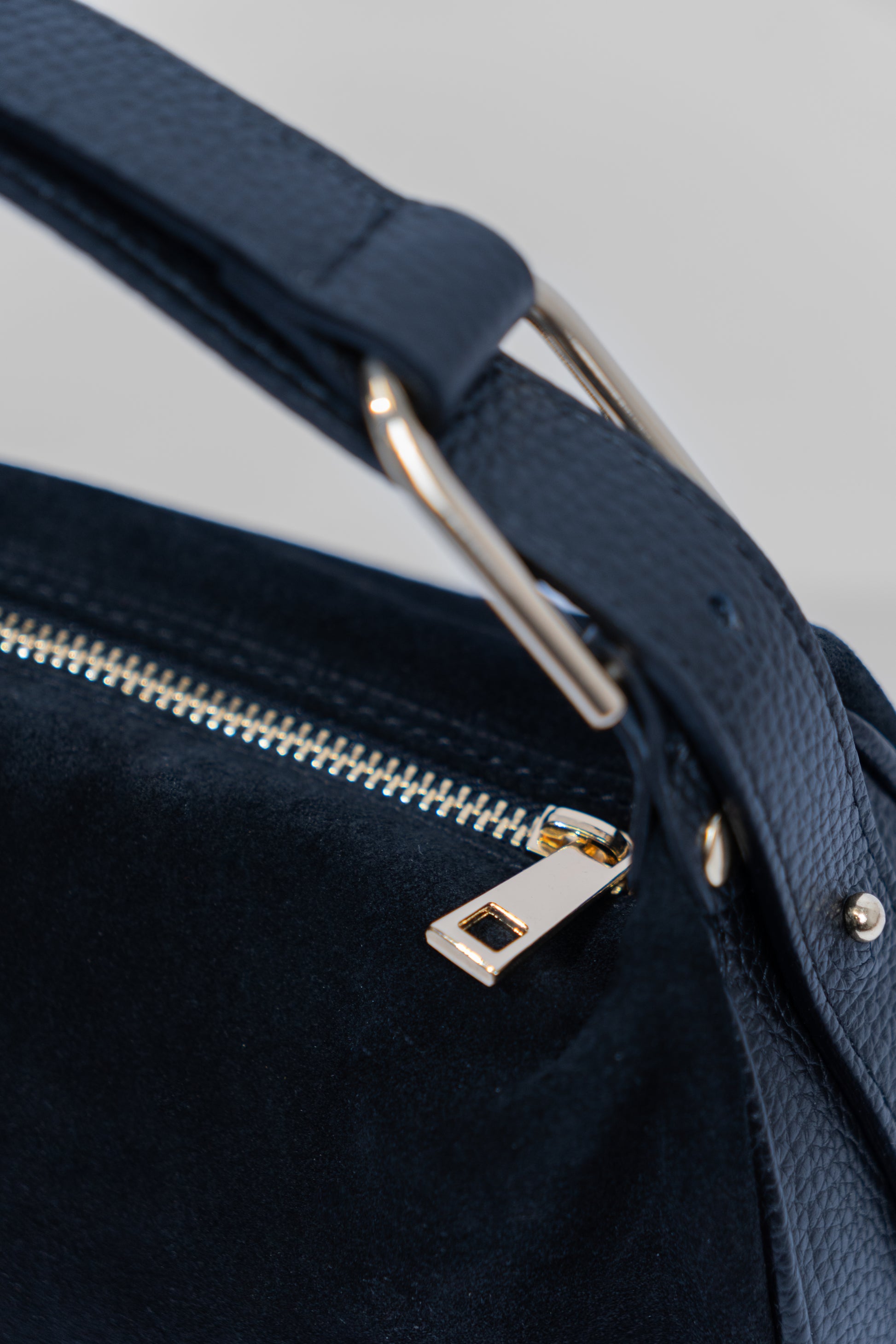 Suede Top Handle Bag