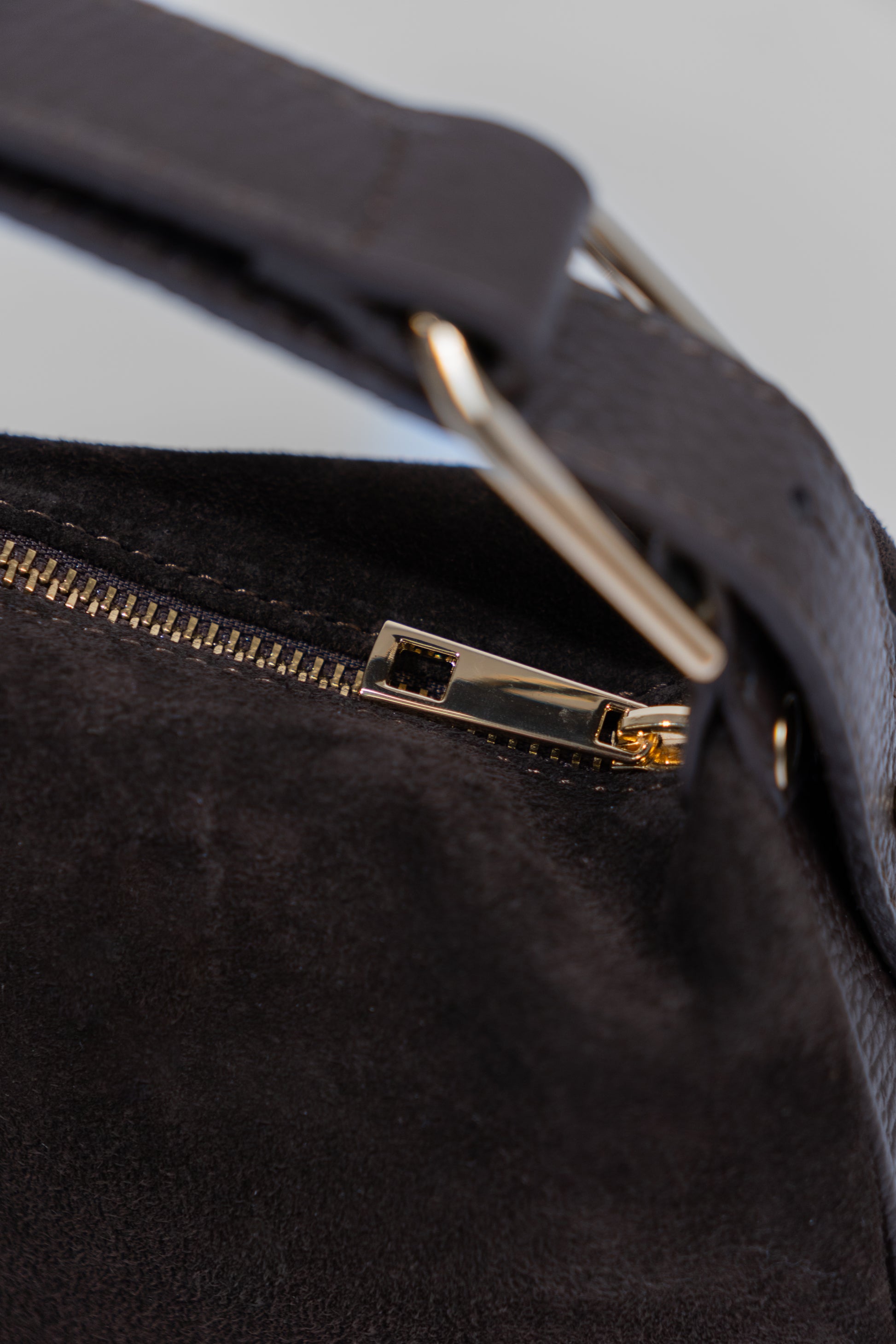Suede Top Handle Bag