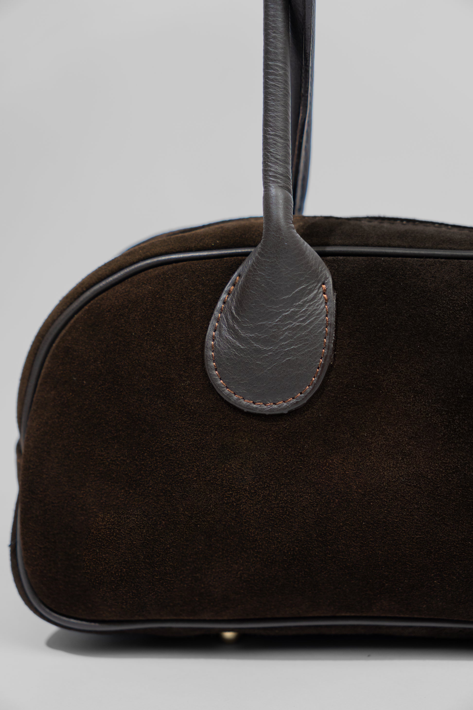 Suede Baguette Handbag
