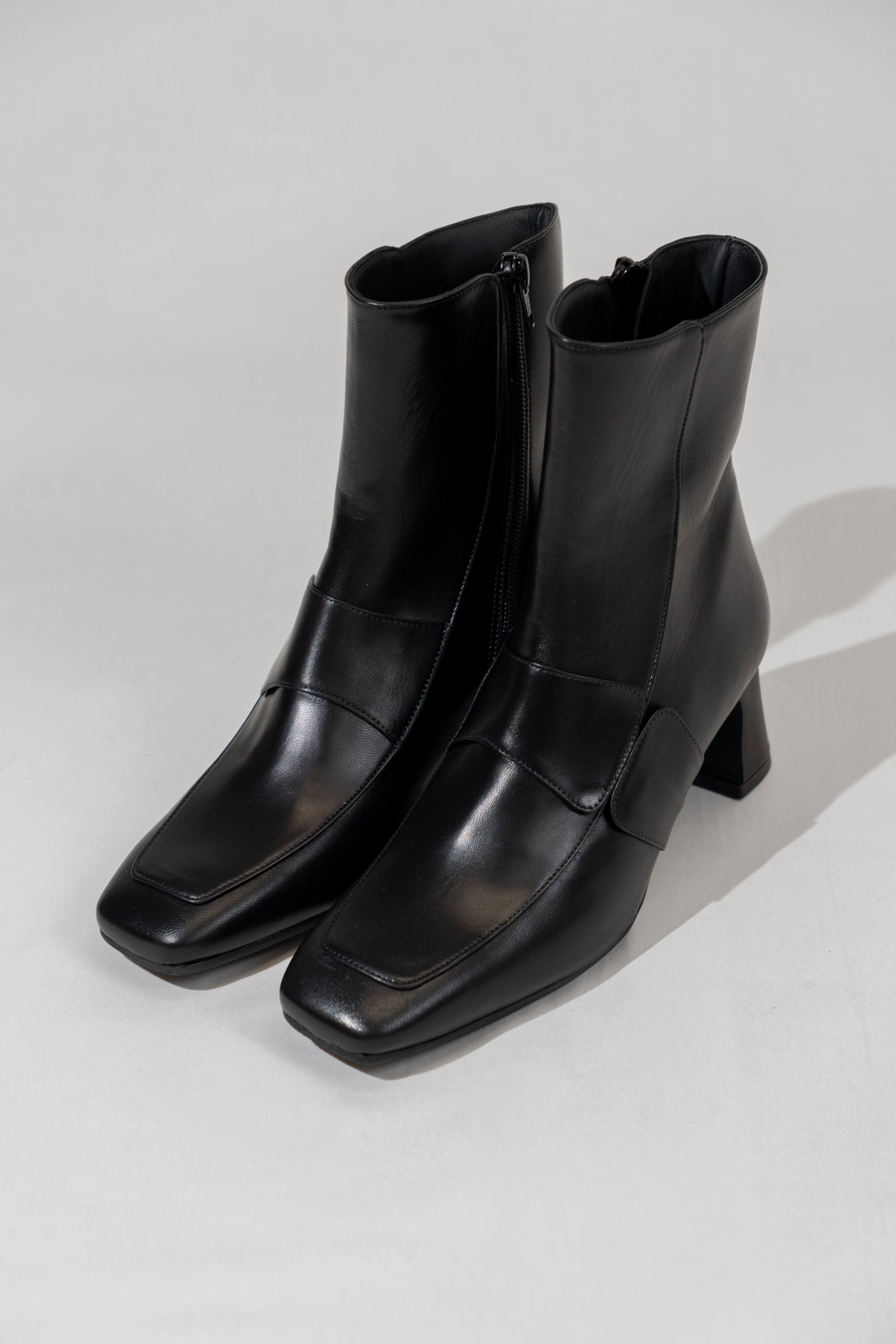 Square-Toe Ankle Boots